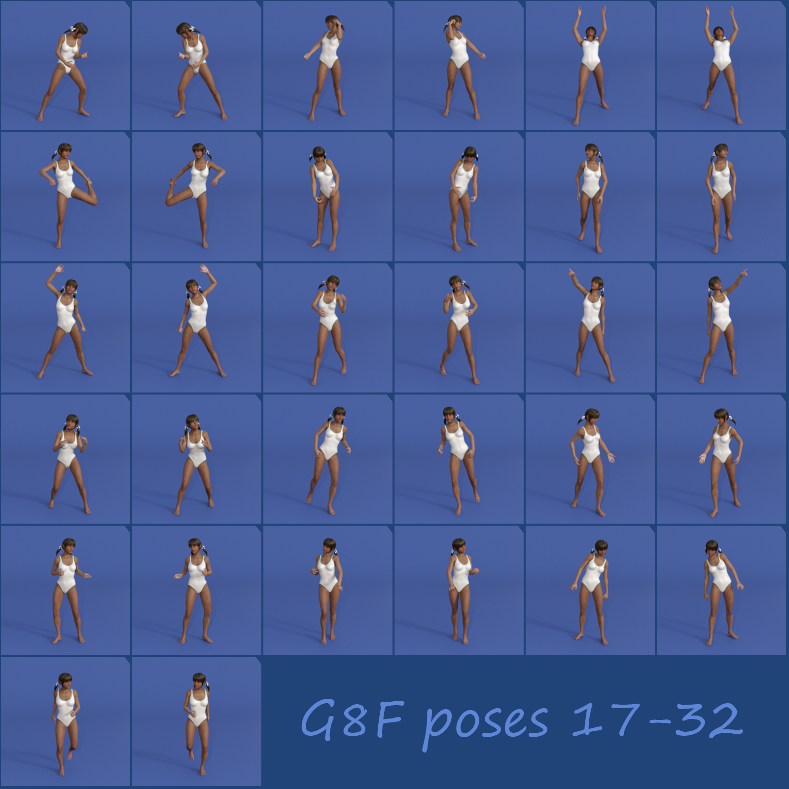 Standing poses pack_001 by Rosseliani by N/A