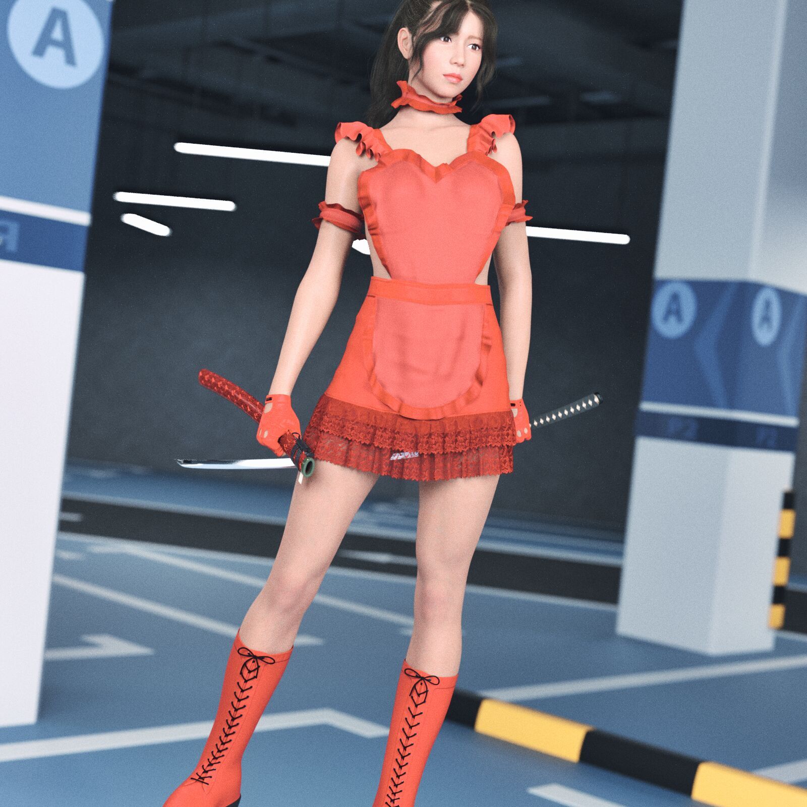Street Samurai Maid dForce for G8F by N/A