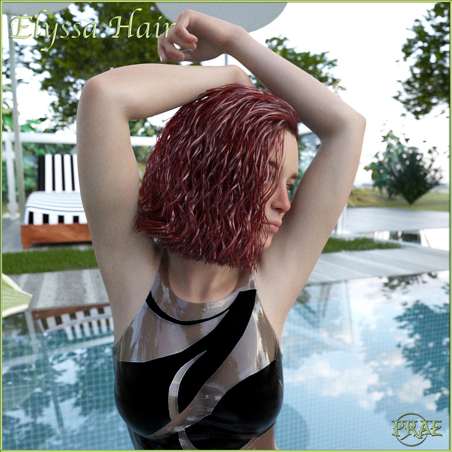 Prae-Elyssa Hair For G8 Daz by N/A