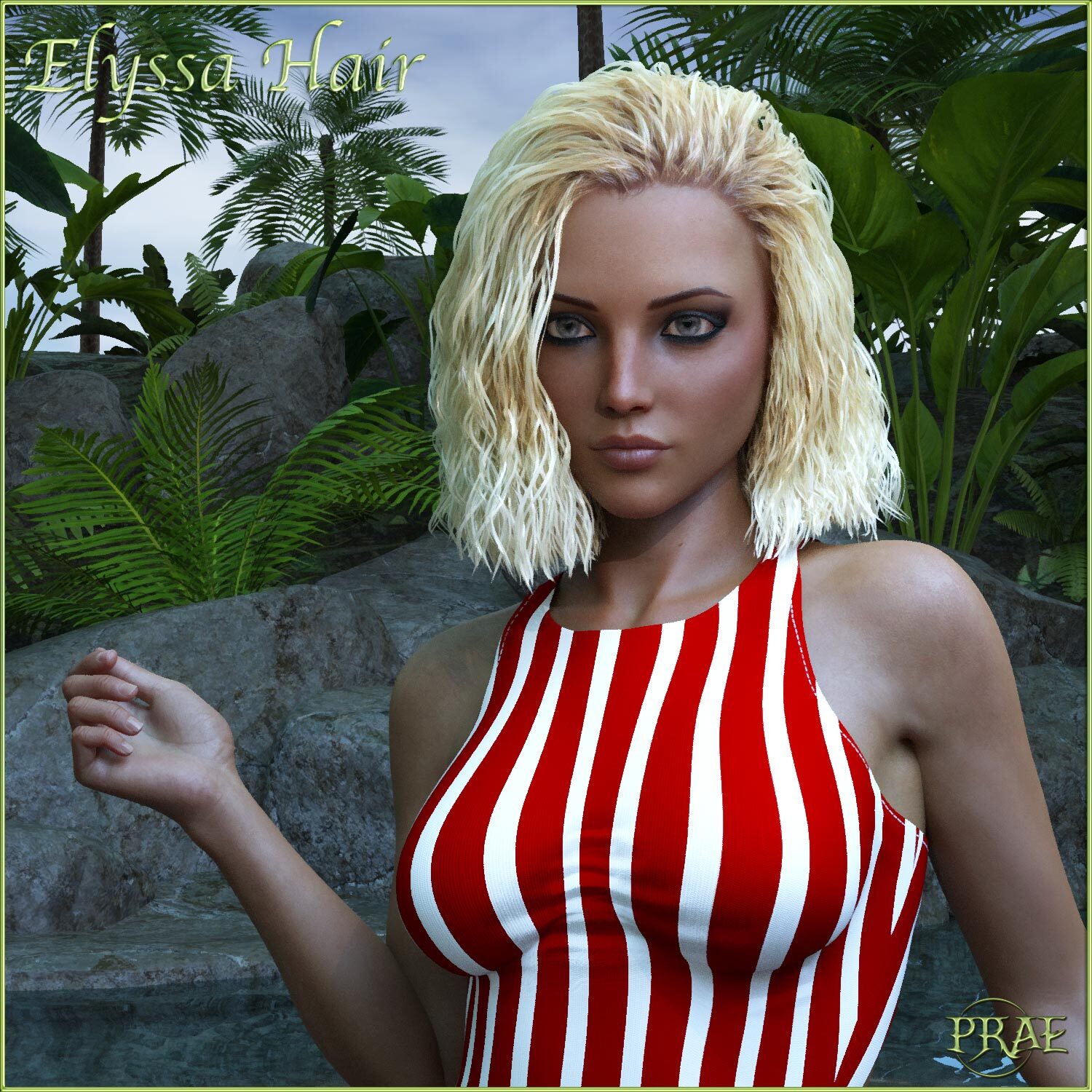 Prae-Elyssa Hair For G8 Daz by N/A