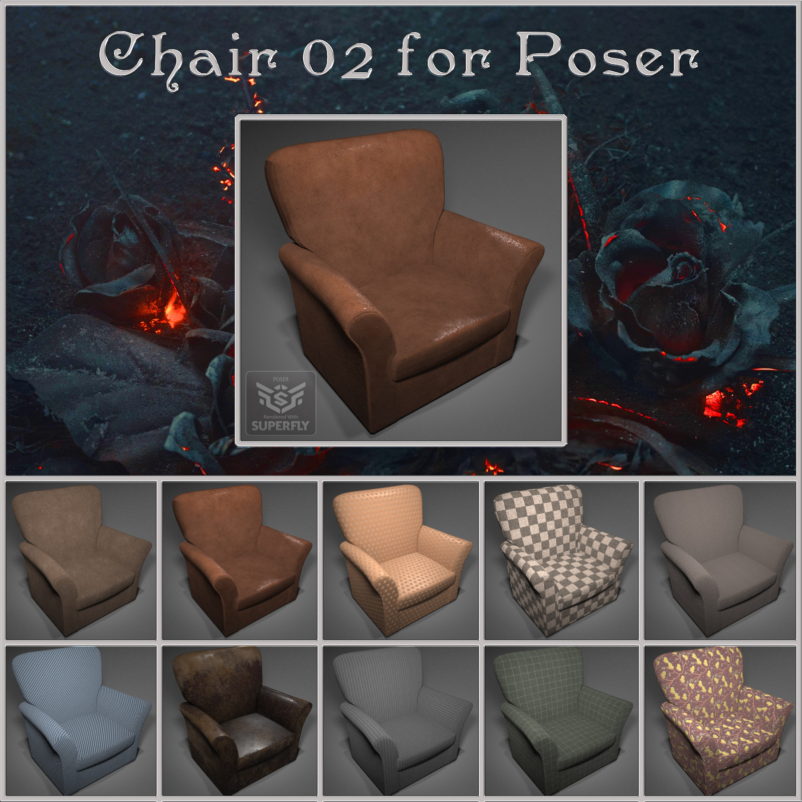 All Props Chairs 01 For Poser by N/A