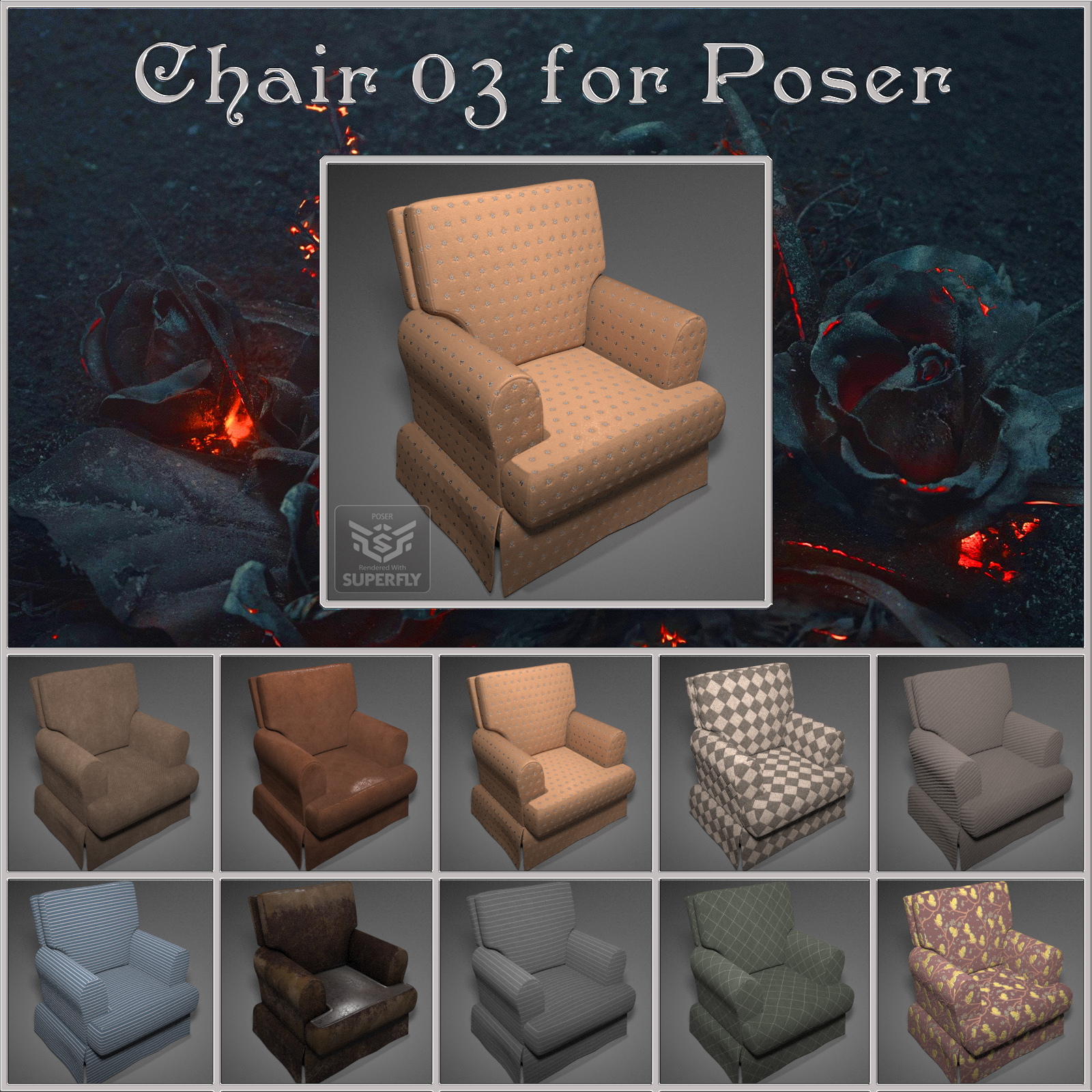 All Props Chairs 01 For Poser by N/A