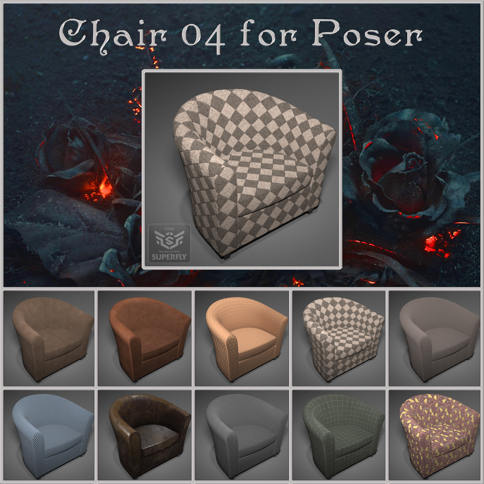 All Props Chairs 01 For Poser by N/A