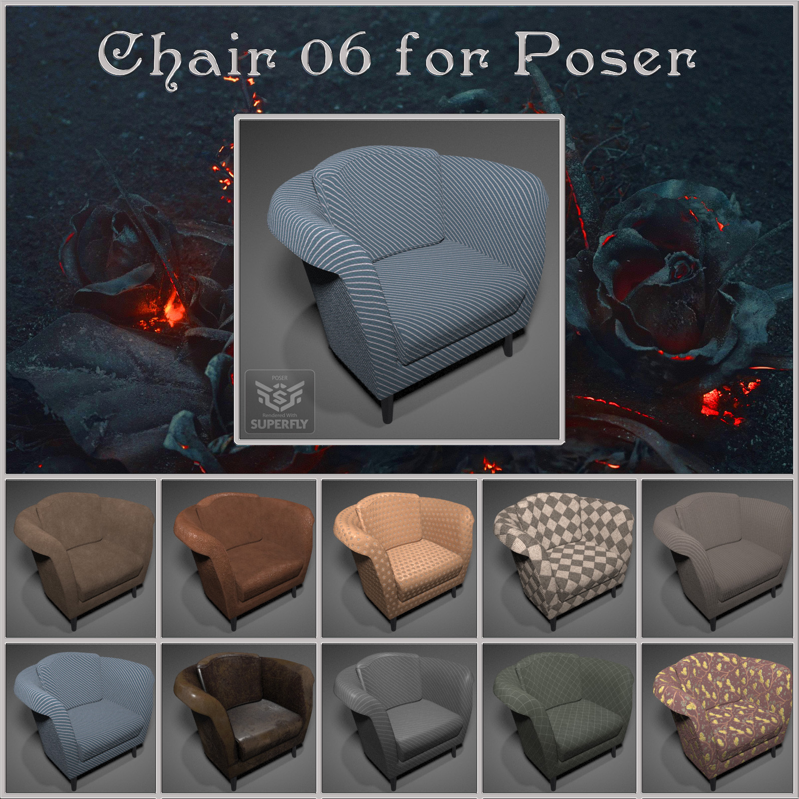All Props Chairs 02 For Poser by N/A