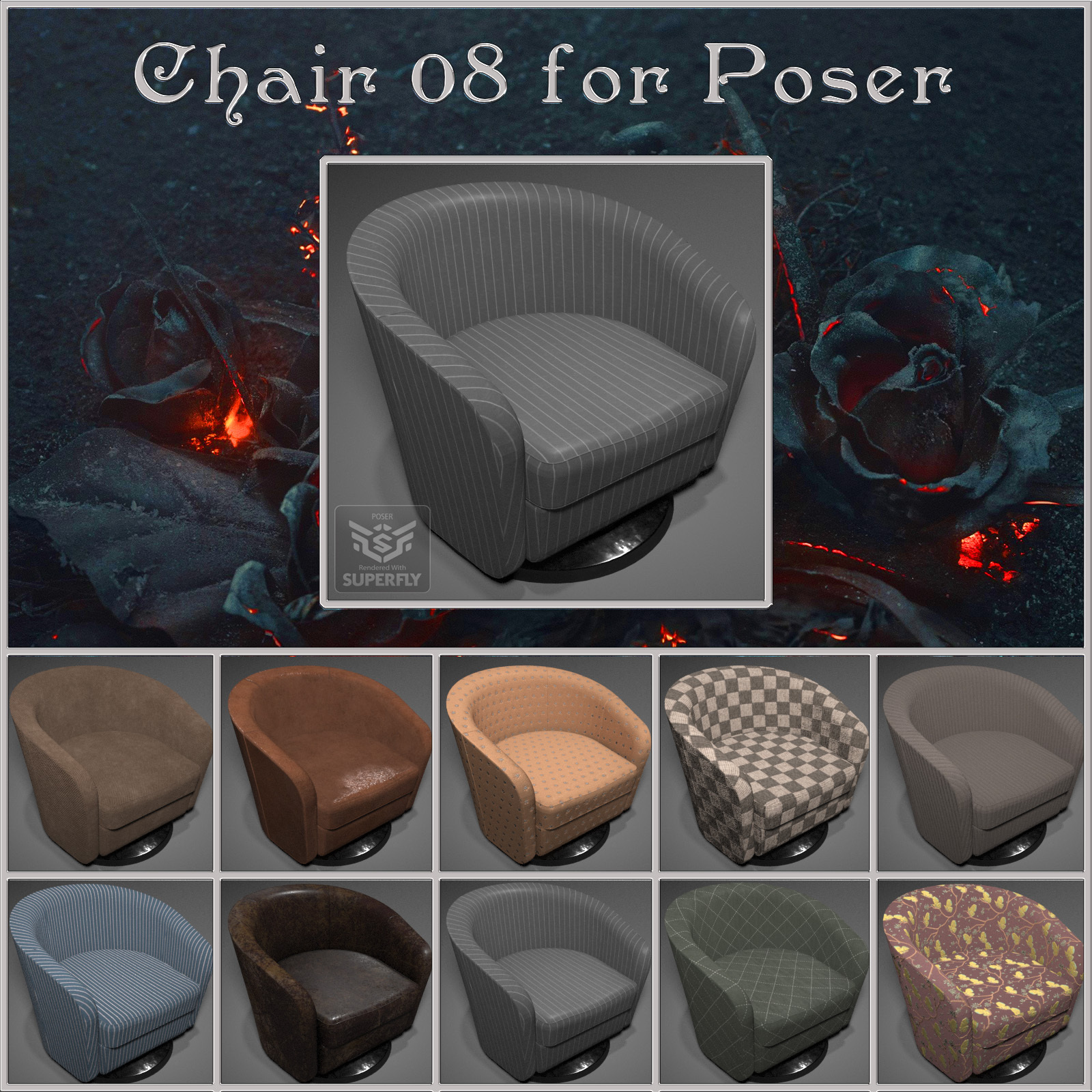 All Props Chairs 02 For Poser by N/A