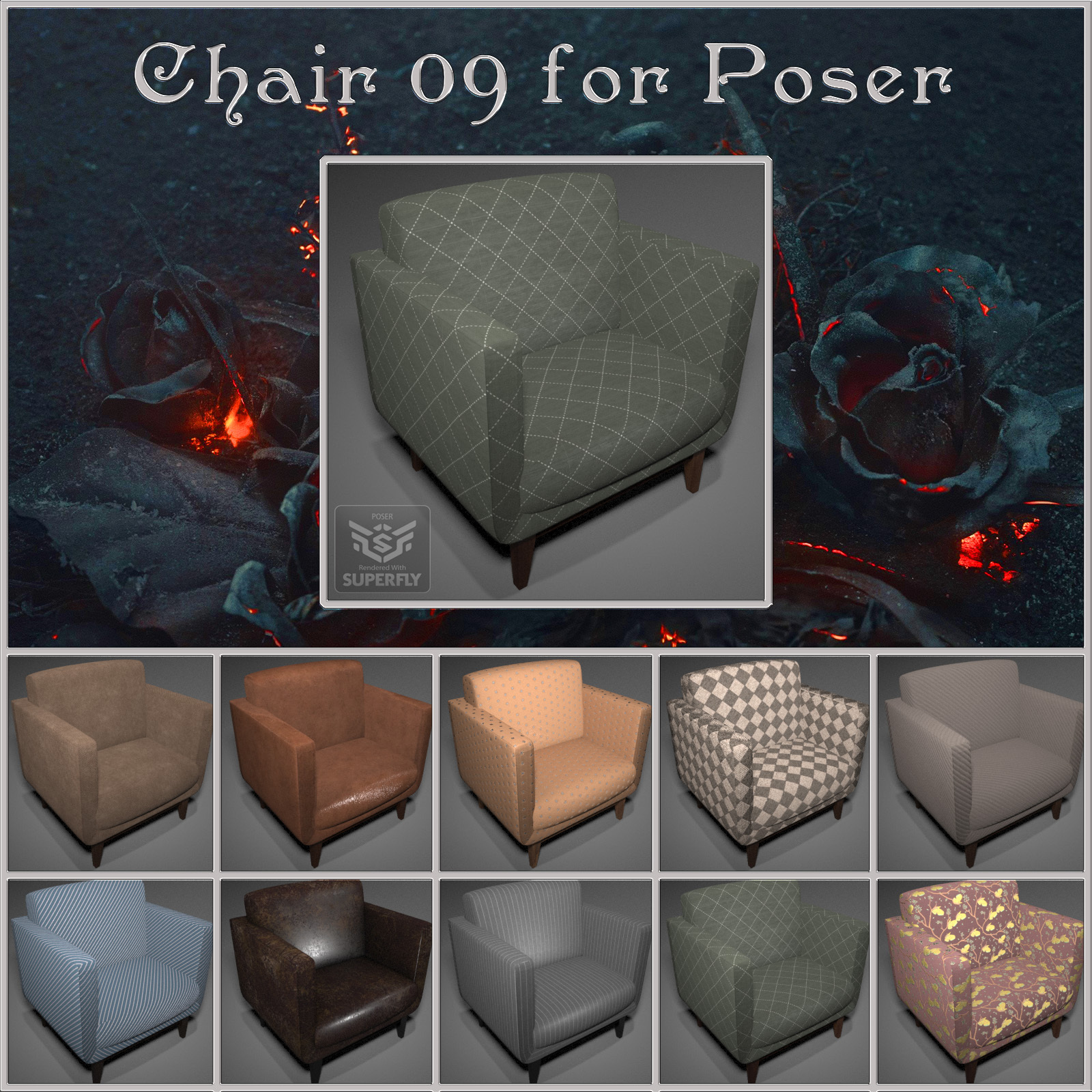 All Props Chairs 02 For Poser by N/A