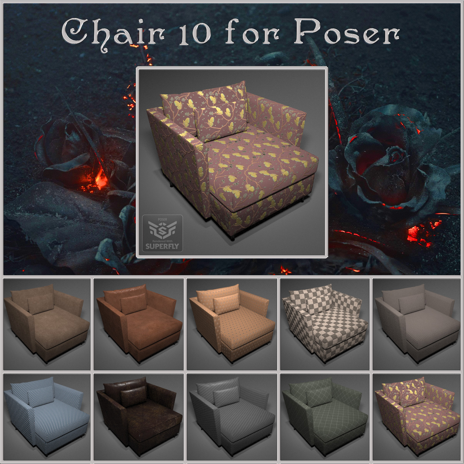 All Props Chairs 02 For Poser by N/A