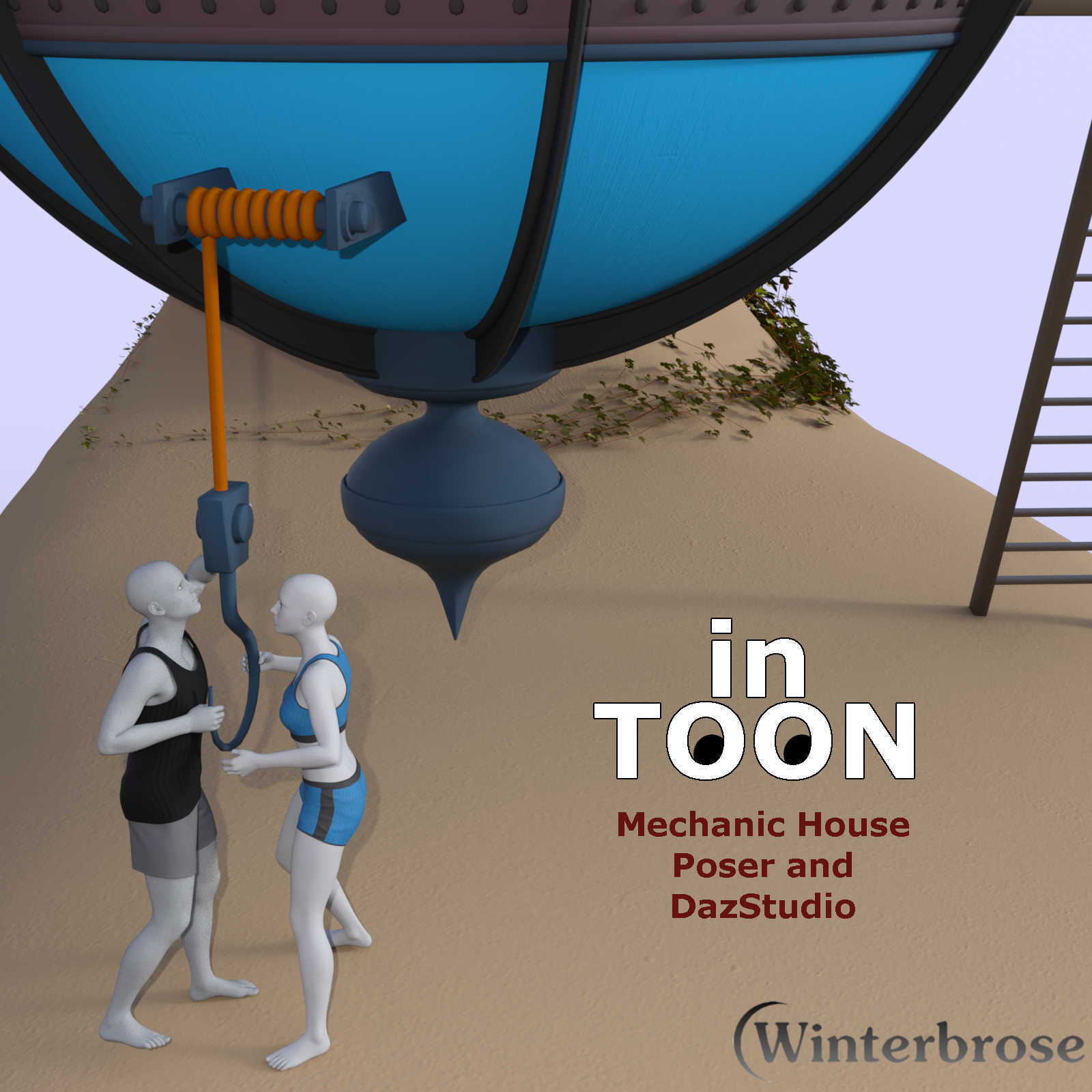 in-TOON Cartoon Style Materials for Mechanic House in Poser and Daz Studio by N/A