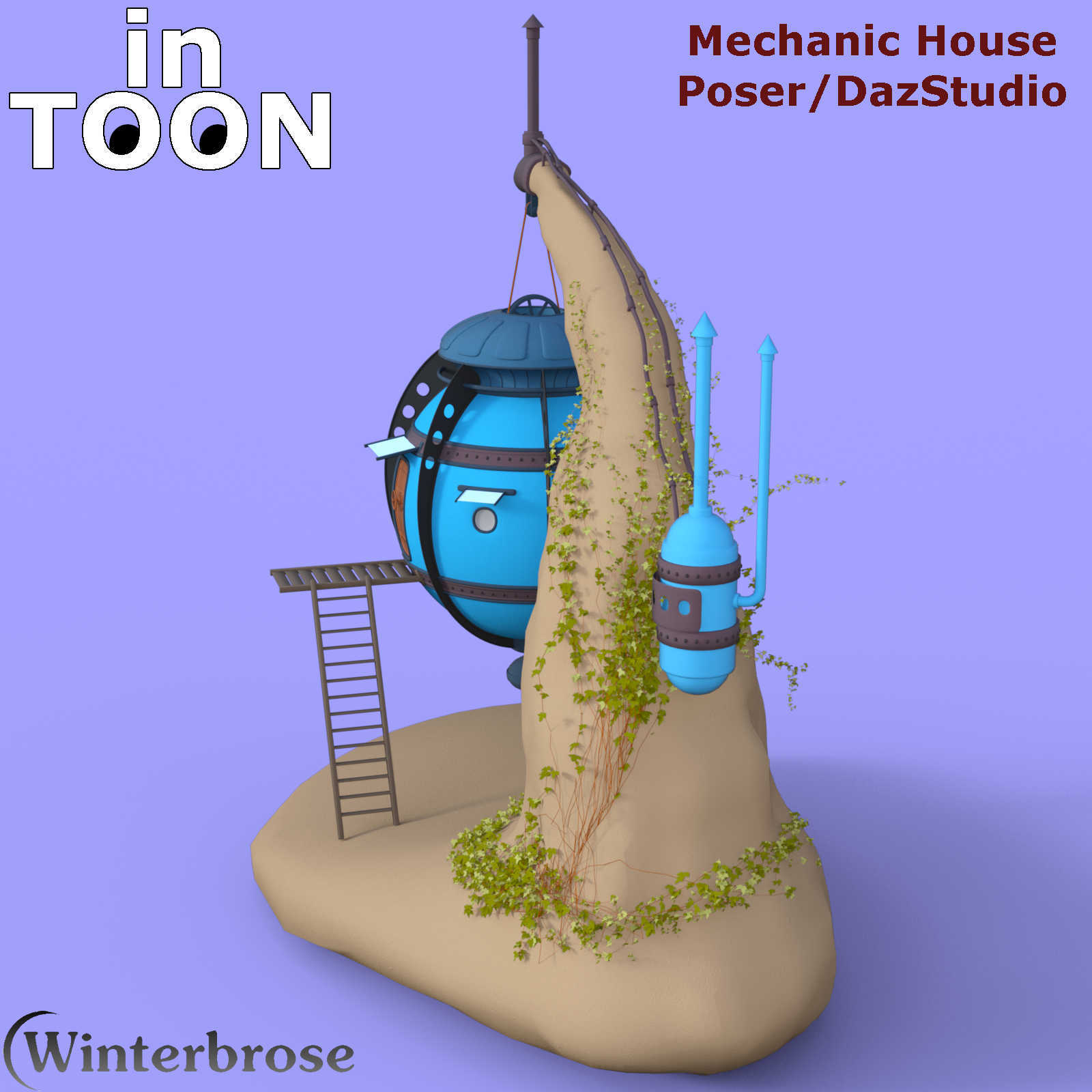 in-TOON Cartoon Style Materials for Mechanic House in Poser and Daz Studio by N/A