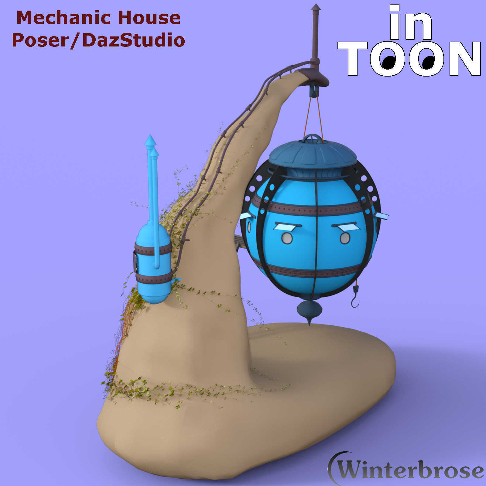 in-TOON Cartoon Style Materials for Mechanic House in Poser and Daz Studio by N/A