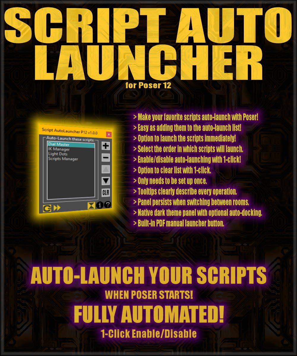 Script AutoLauncher for Poser 12 by N/A