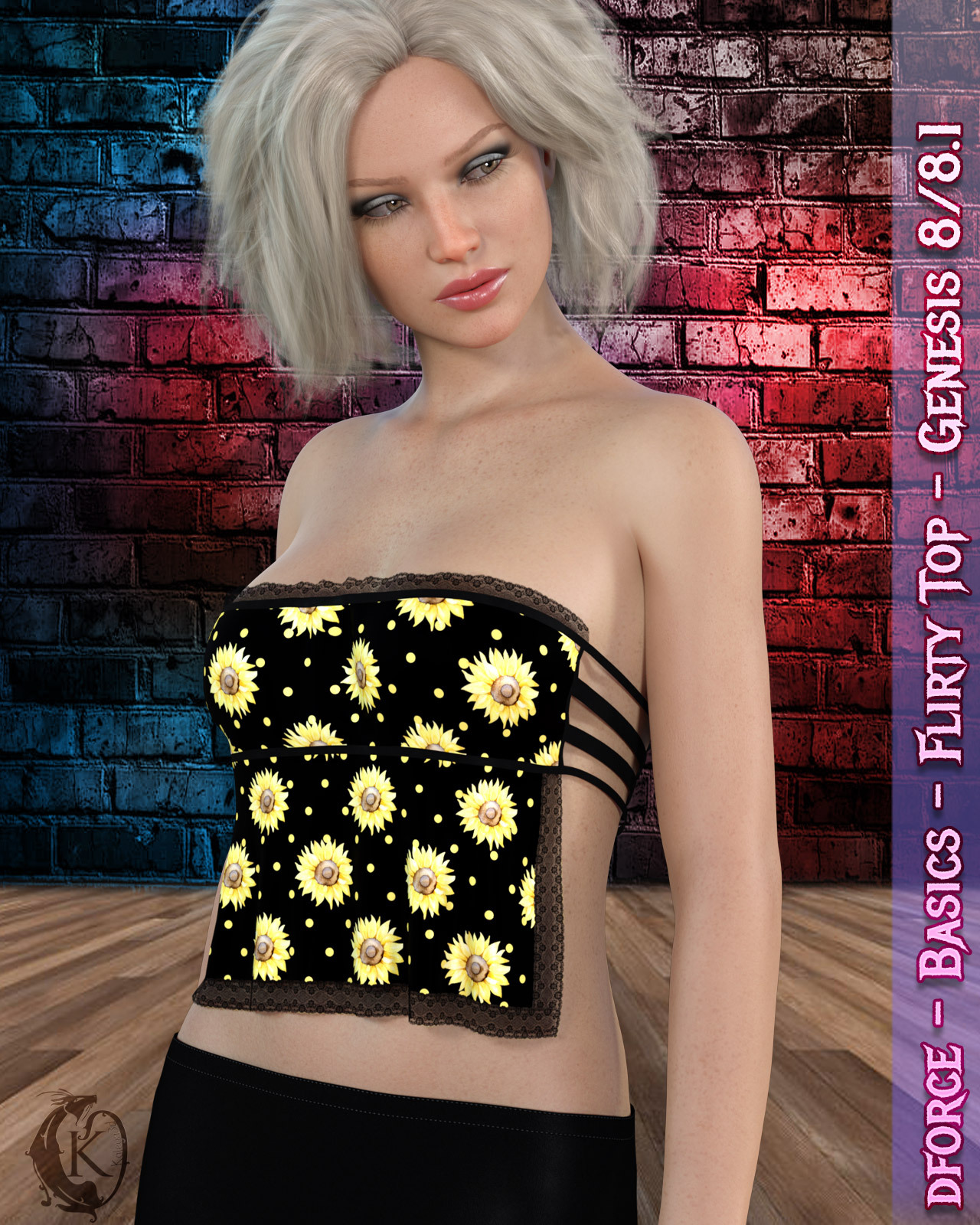 dforce - Basics - Flirty Top - Genesis 8 by N/A