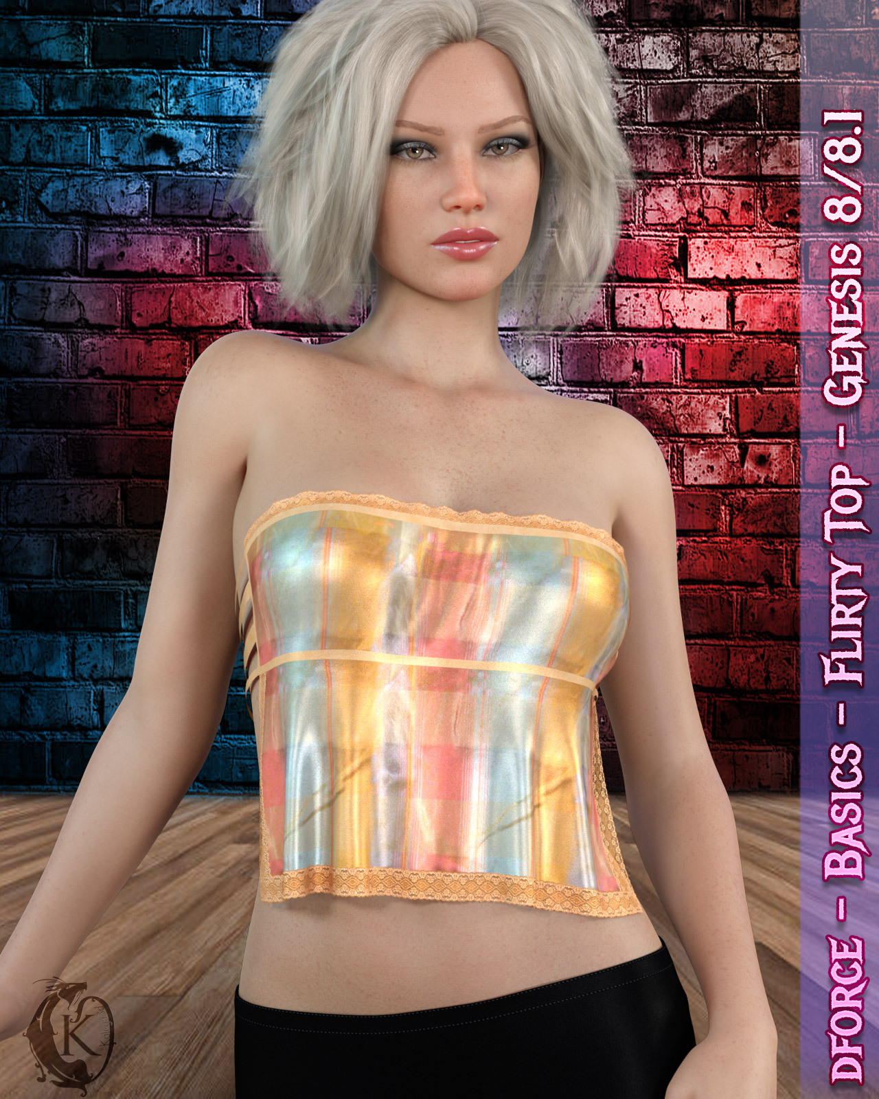 dforce - Basics - Flirty Top - Genesis 8 by N/A