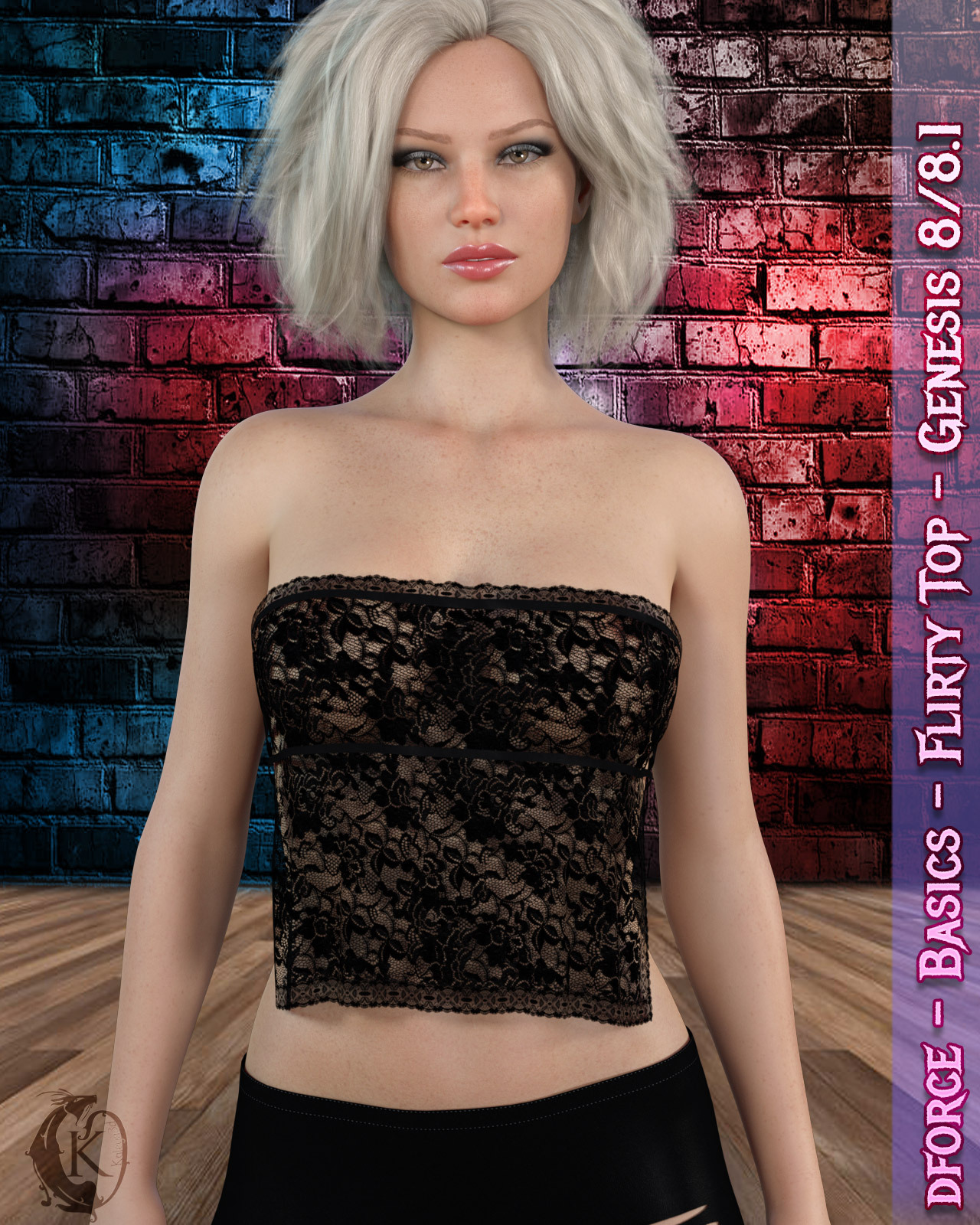 dforce - Basics - Flirty Top - Genesis 8 by N/A