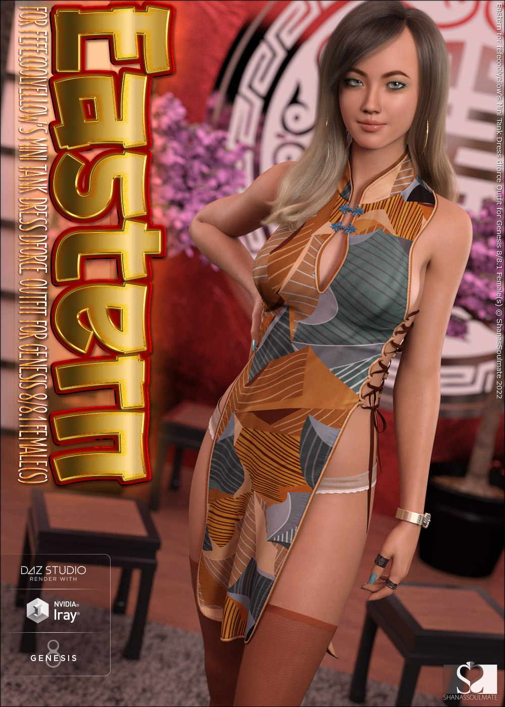 Eastern for Mini Tank Dress dforce Outfit for Genesis 8/8.1 Females by N/A