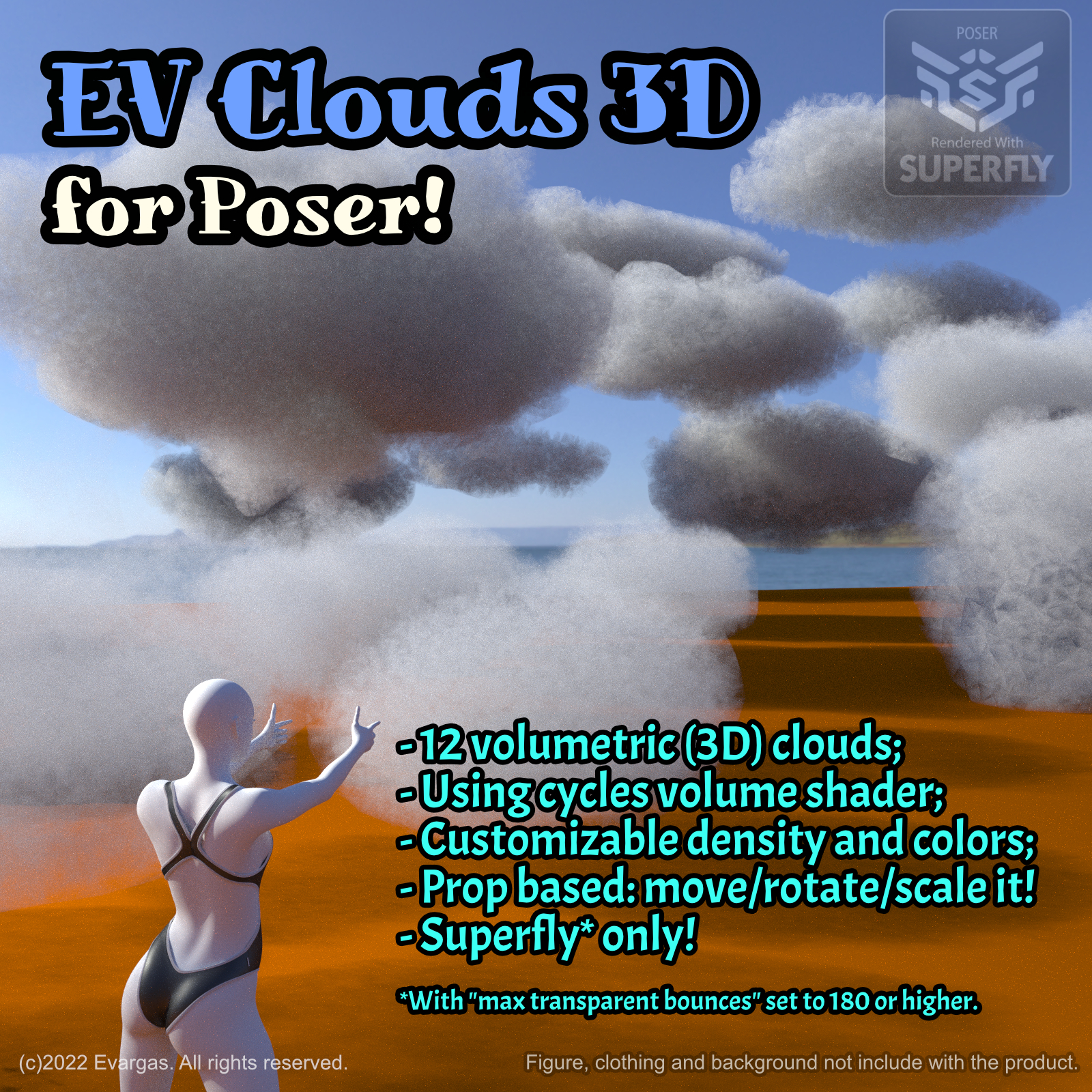 EV Clouds 3D for Poser by N/A