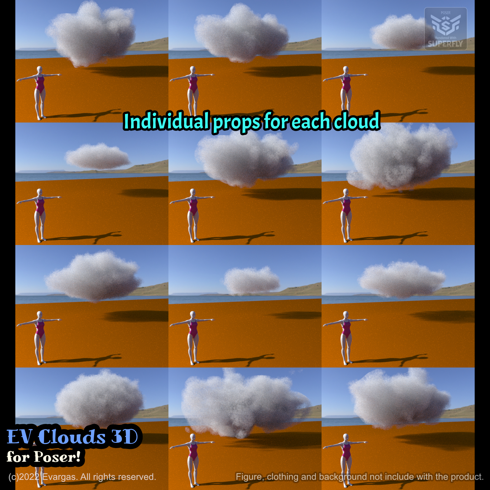EV Clouds 3D for Poser by N/A