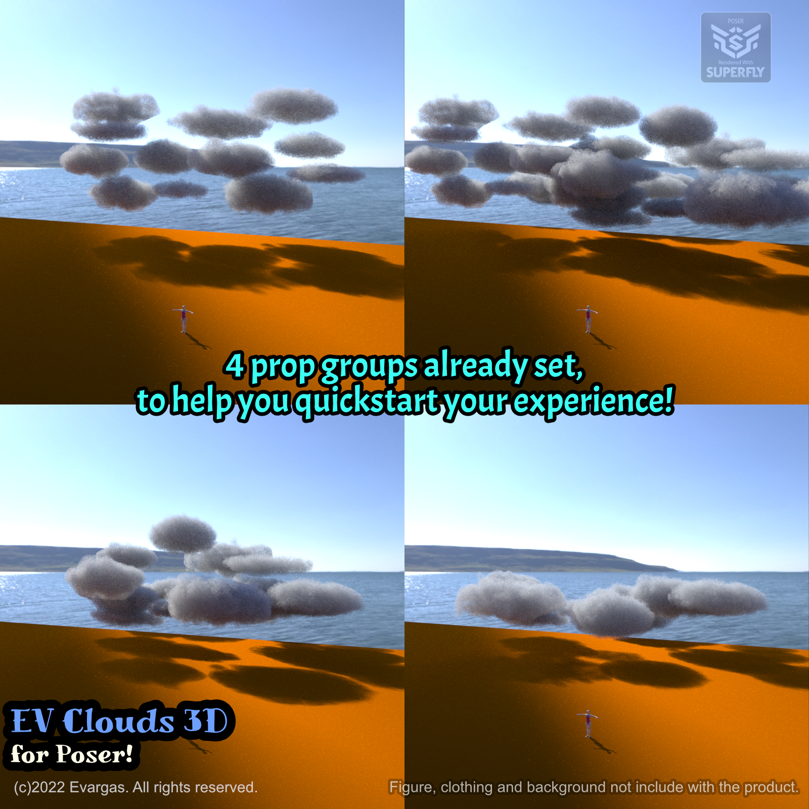 EV Clouds 3D for Poser by N/A