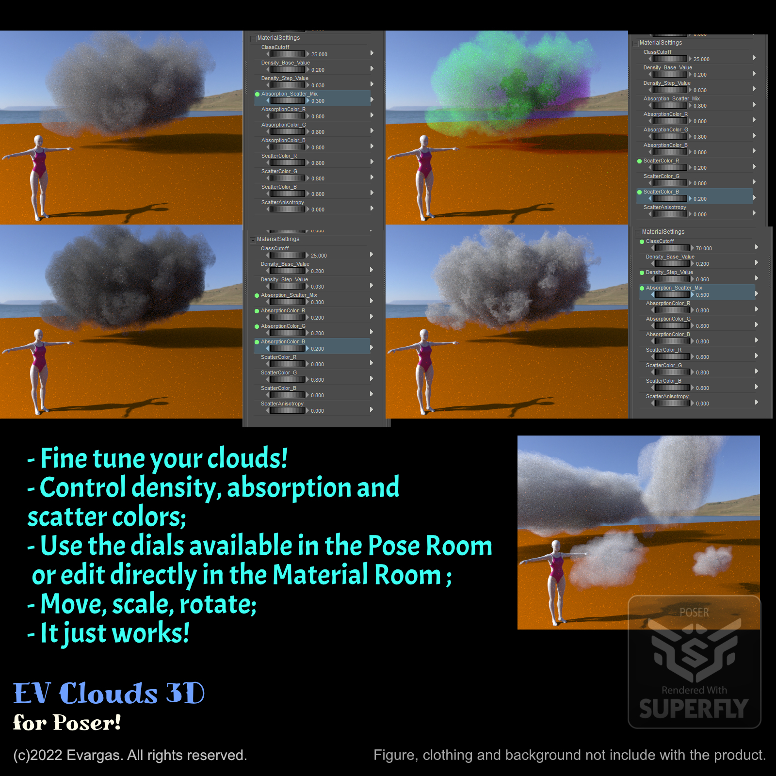 EV Clouds 3D for Poser by N/A