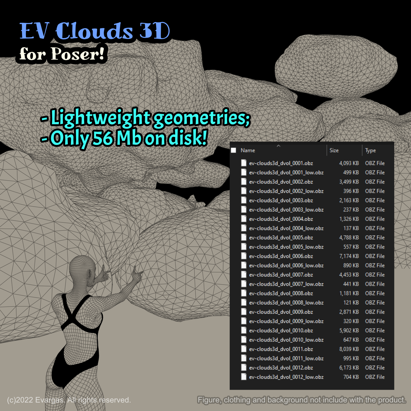 EV Clouds 3D for Poser by N/A