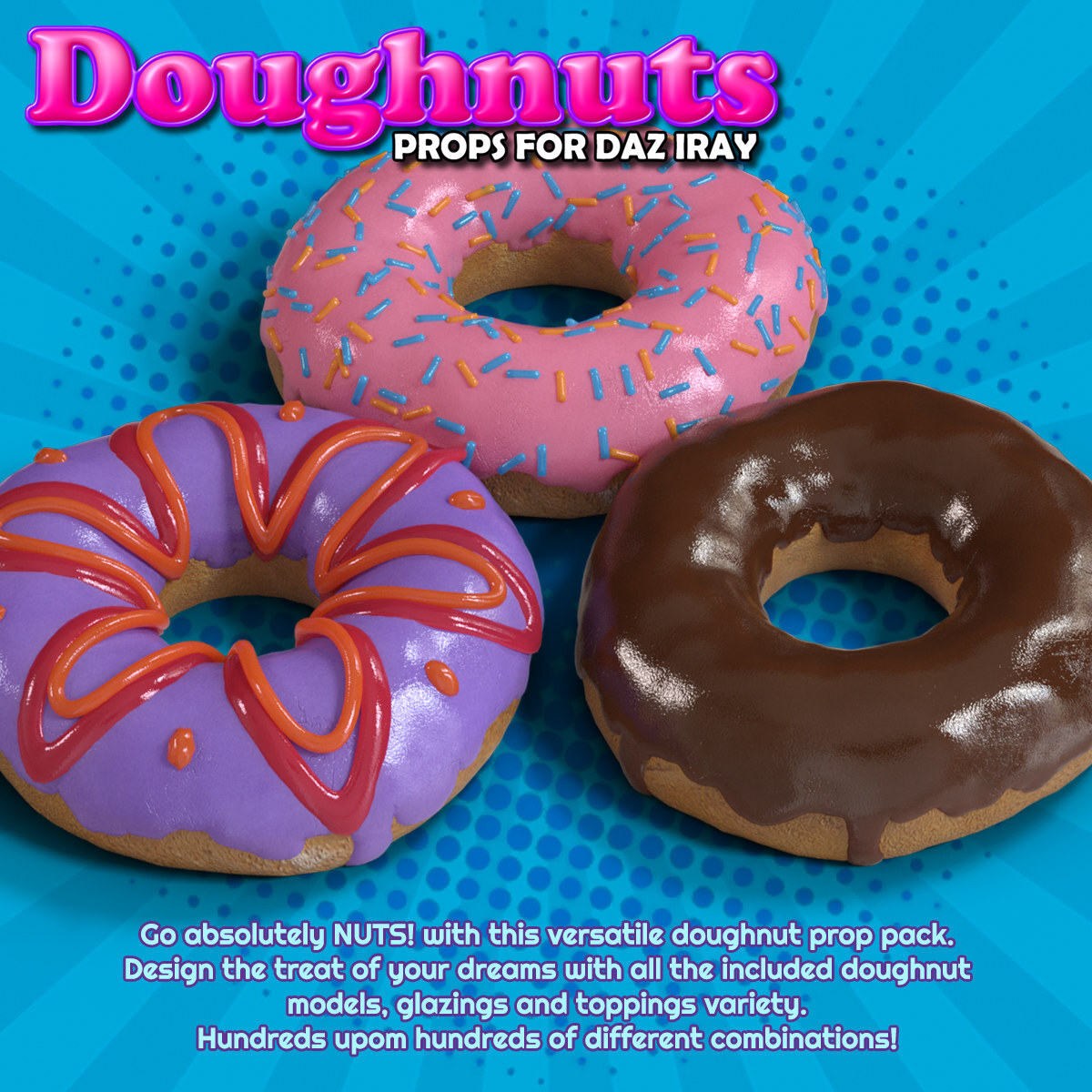 Exnem Doughnuts Props for DAZ Studio and IRAY by N/A