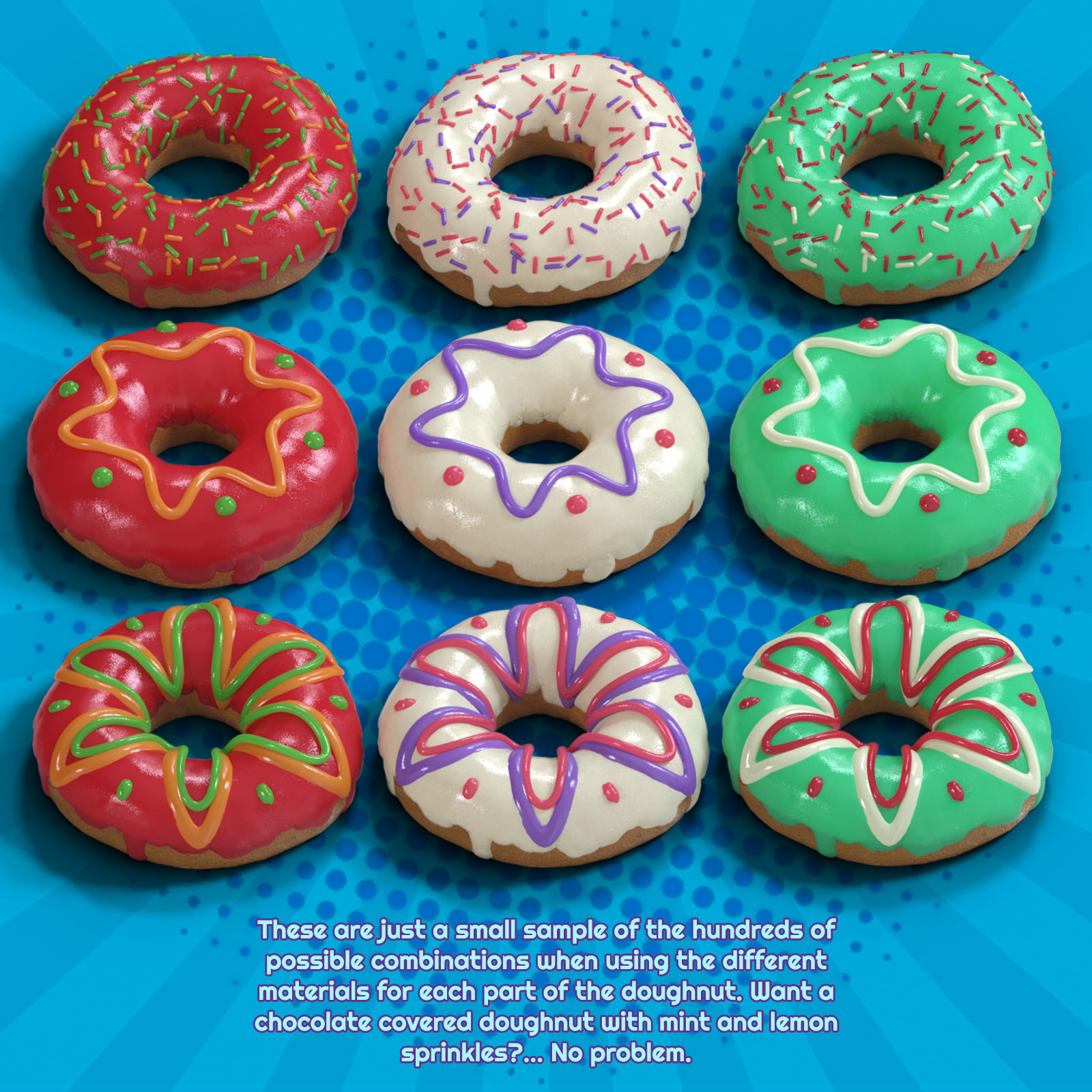 Exnem Doughnuts Props for DAZ Studio and IRAY by N/A