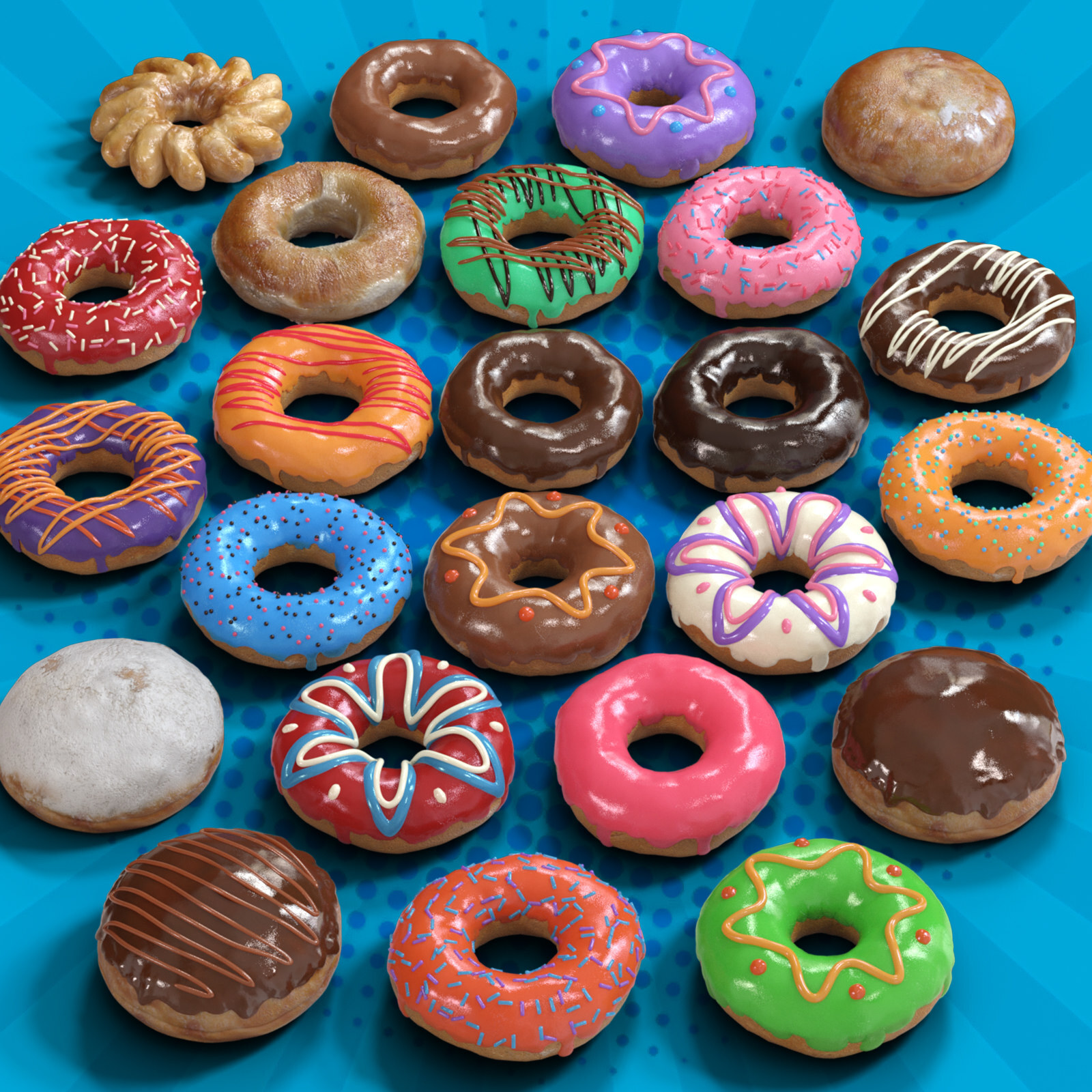 Exnem Doughnuts Props for DAZ Studio and IRAY by N/A