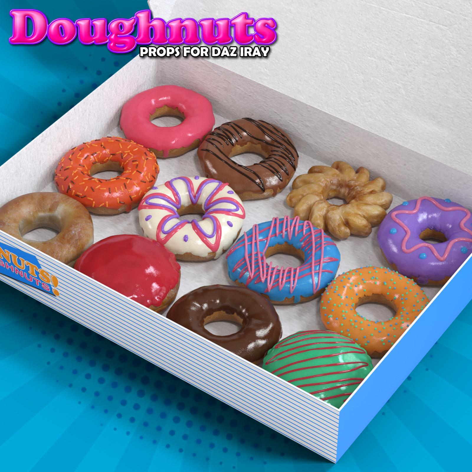 Exnem Doughnuts Props for DAZ Studio and IRAY by N/A
