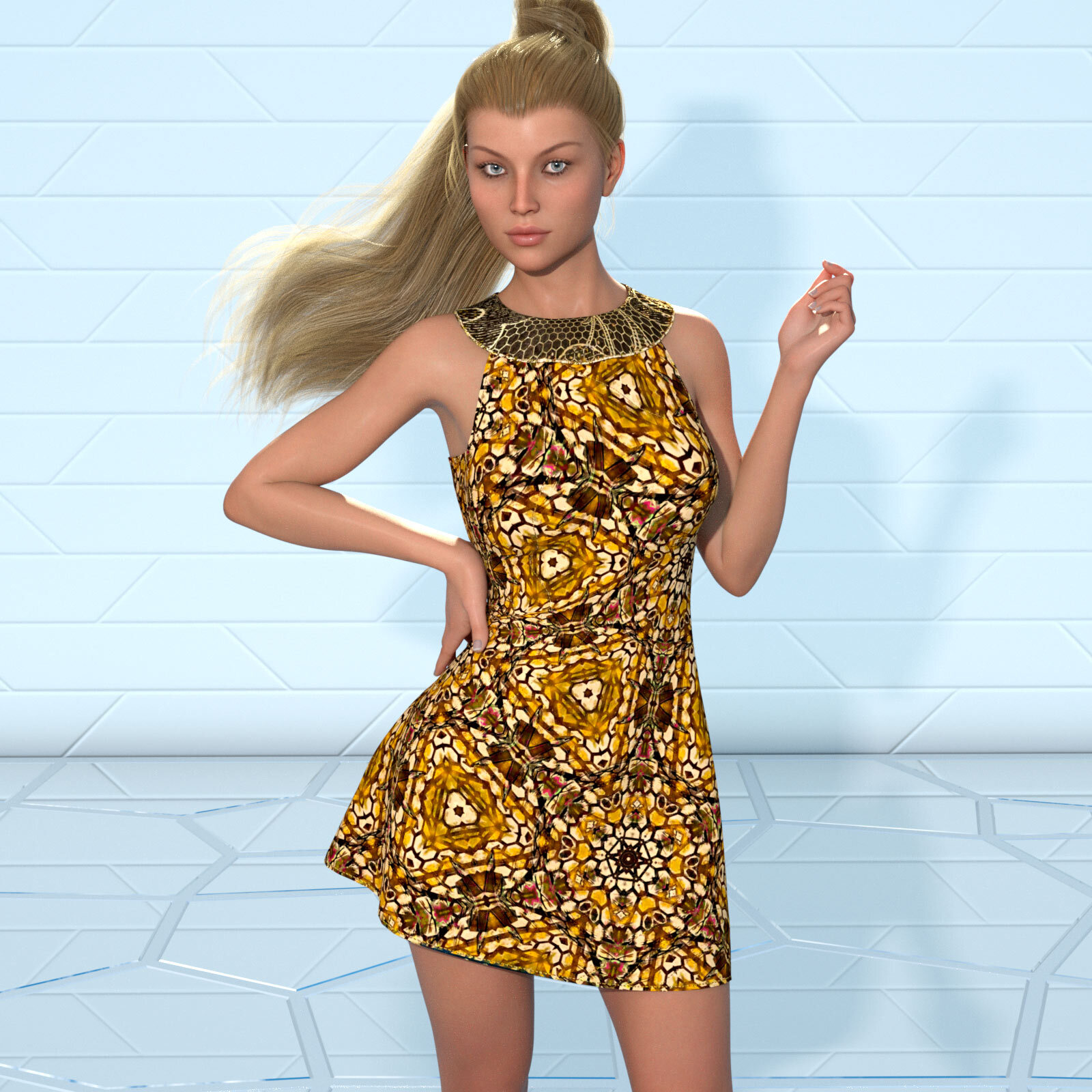 Artisan Leather Add-On for A97's Leather Dress for Genesis 8 and 8.1 Female by N/A