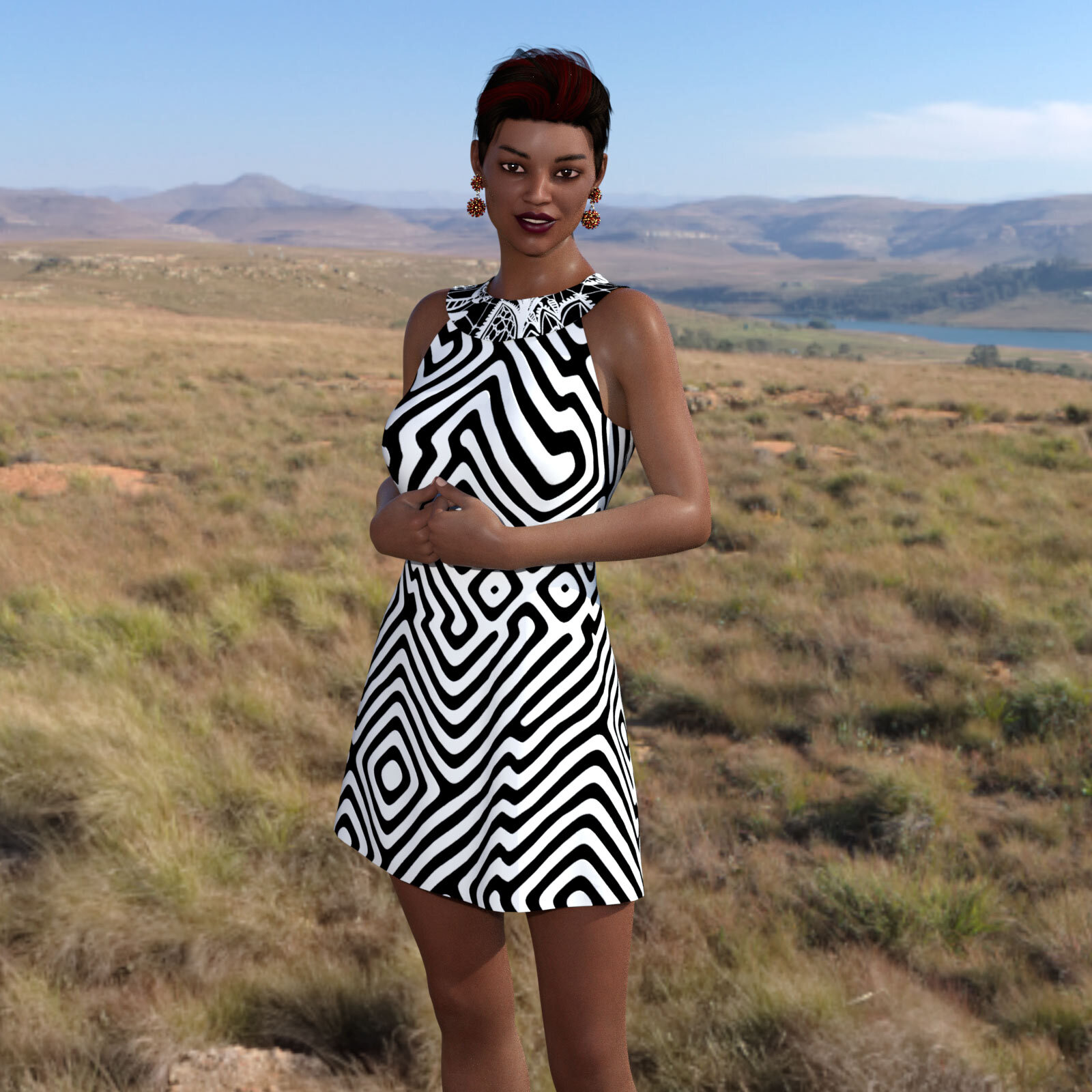 Artisan Leather Add-On for A97's Leather Dress for Genesis 8 and 8.1 Female by N/A