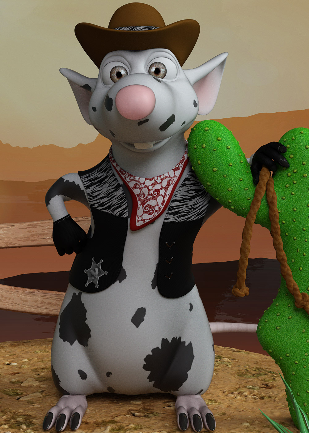 Western Outfit for Jolly Mouse by N/A