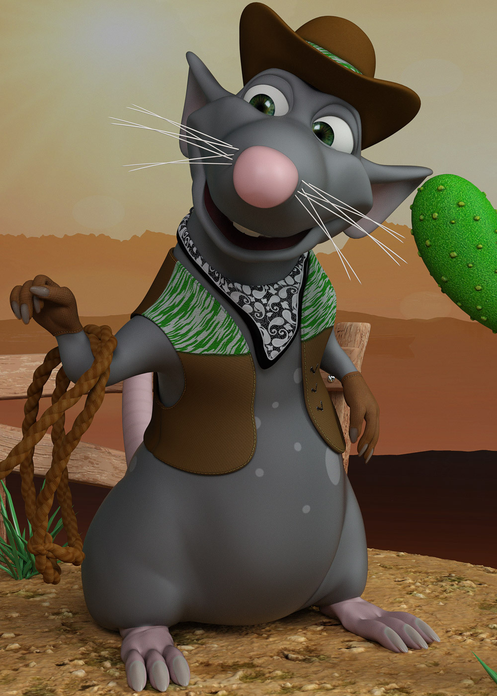 Western Outfit for Jolly Mouse by N/A