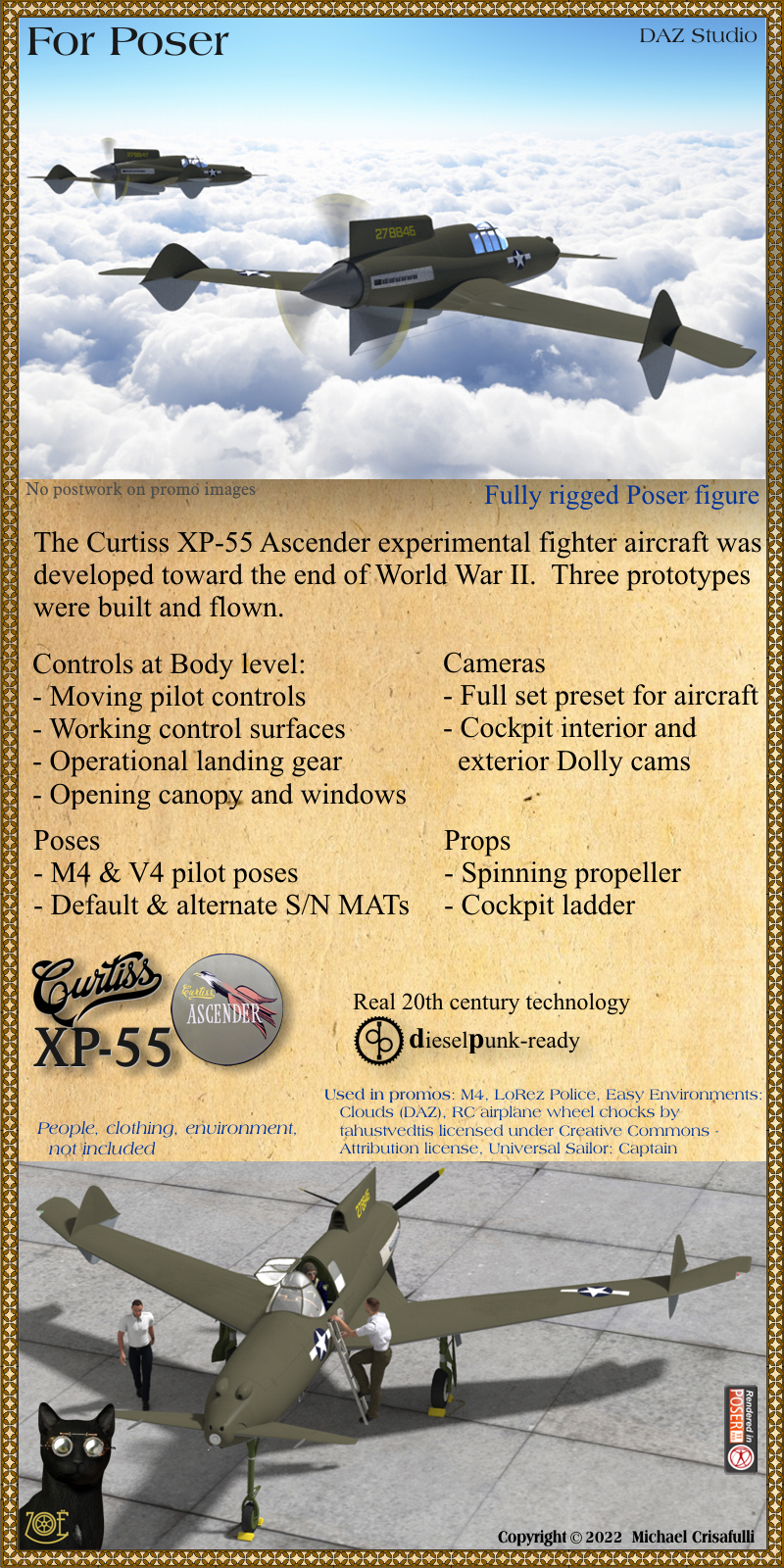 XP-55 Experimental Fighter by N/A