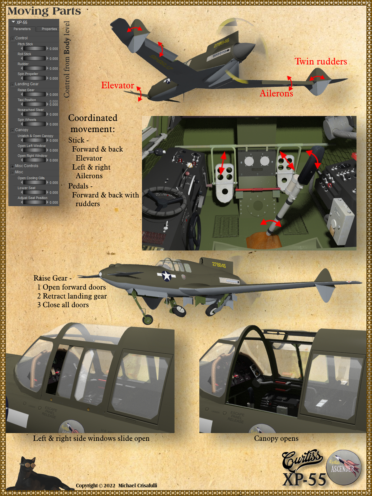 XP-55 Experimental Fighter by N/A