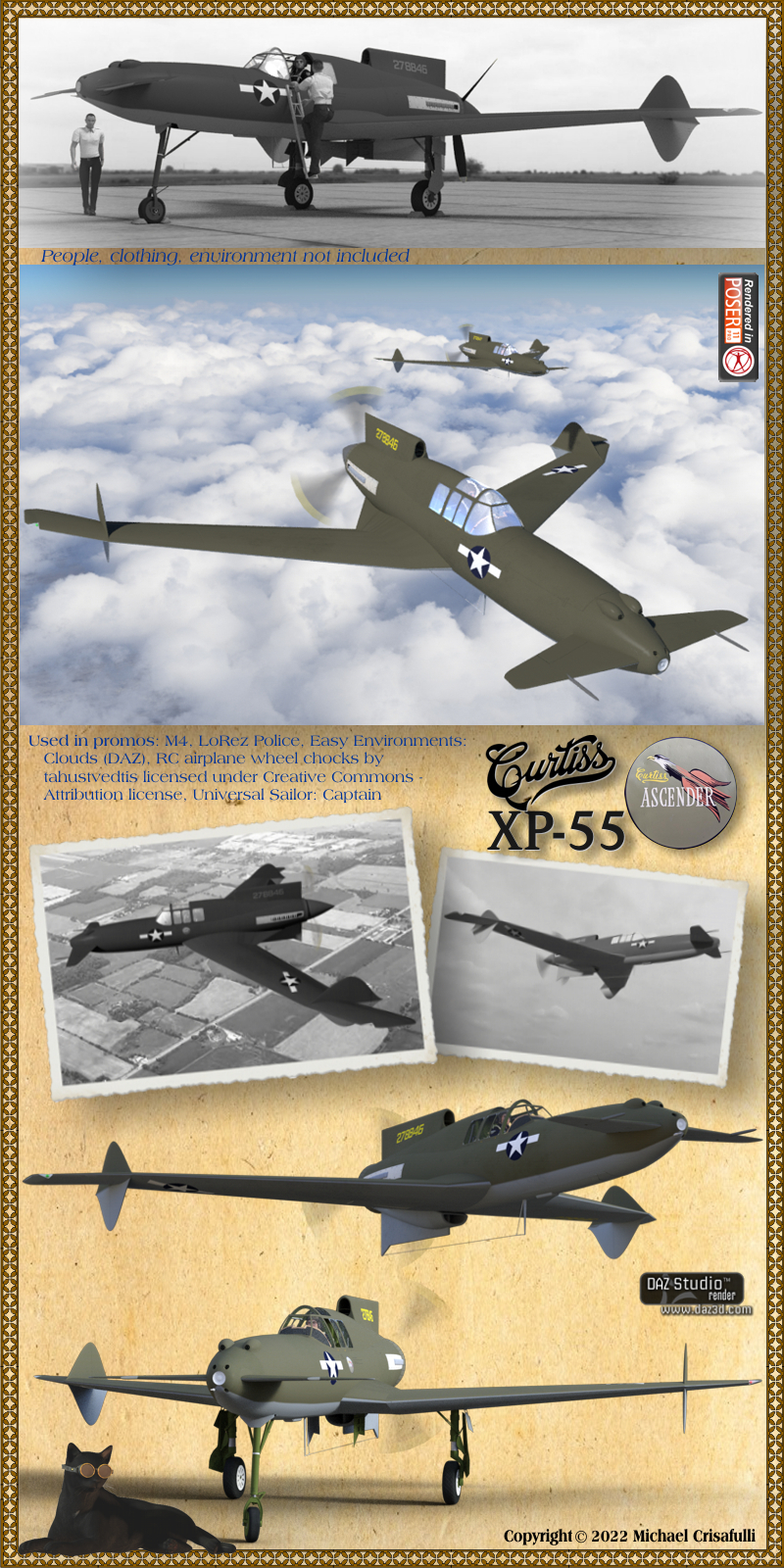 XP-55 Experimental Fighter by N/A