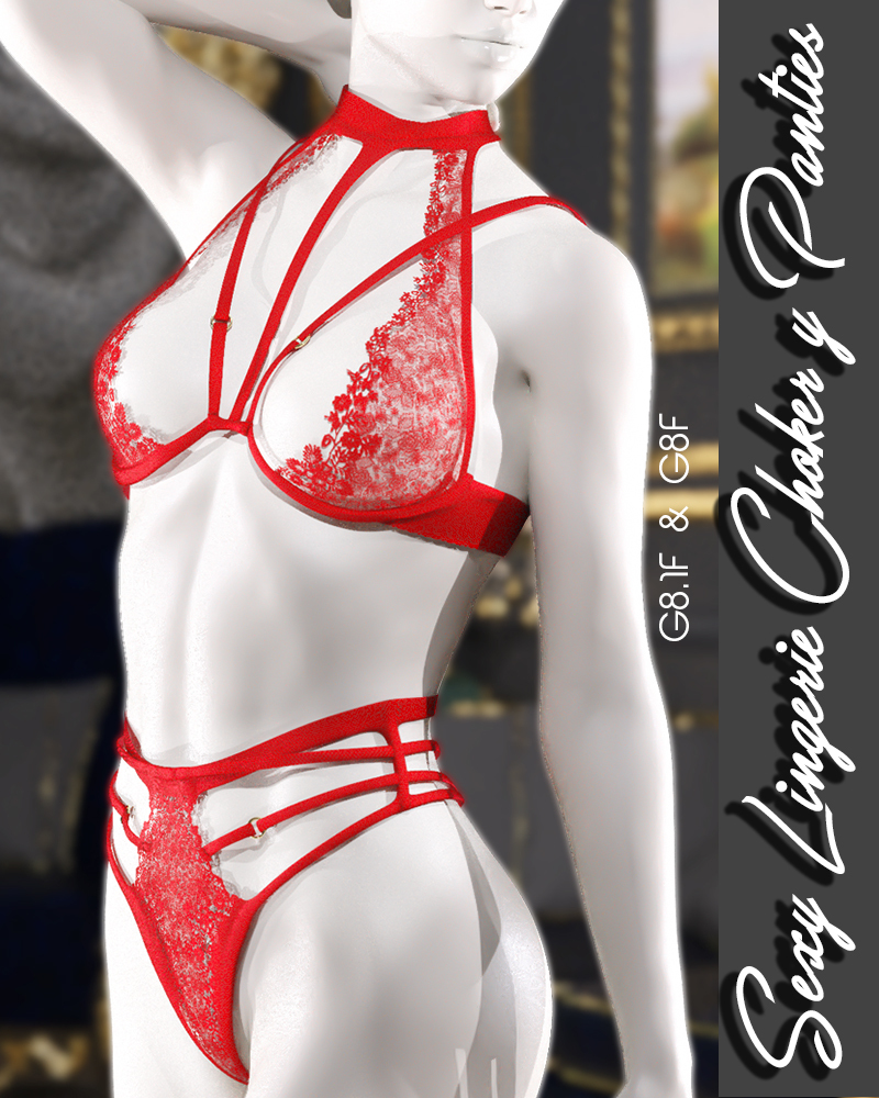 Sexy Lingerie Choker & Panties for G8.1f & G8f by N/A
