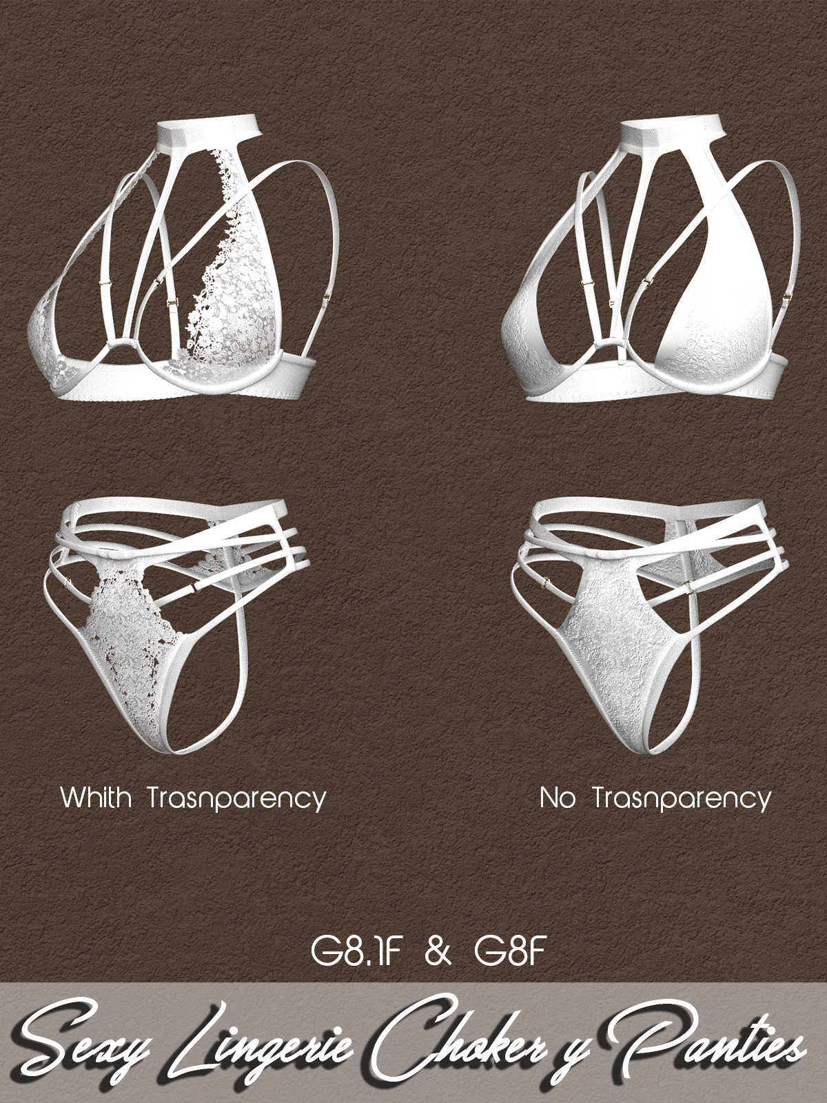 Sexy Lingerie Choker & Panties for G8.1f & G8f by N/A