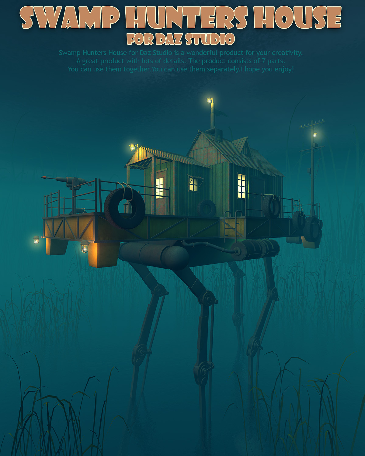 Swamp Hunters House for Daz Studio by N/A