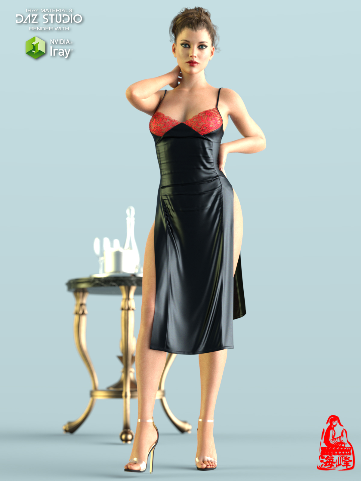 dForce Sexy Sleepwear for Genesis 8 and 8.1 Female(s) by N/A