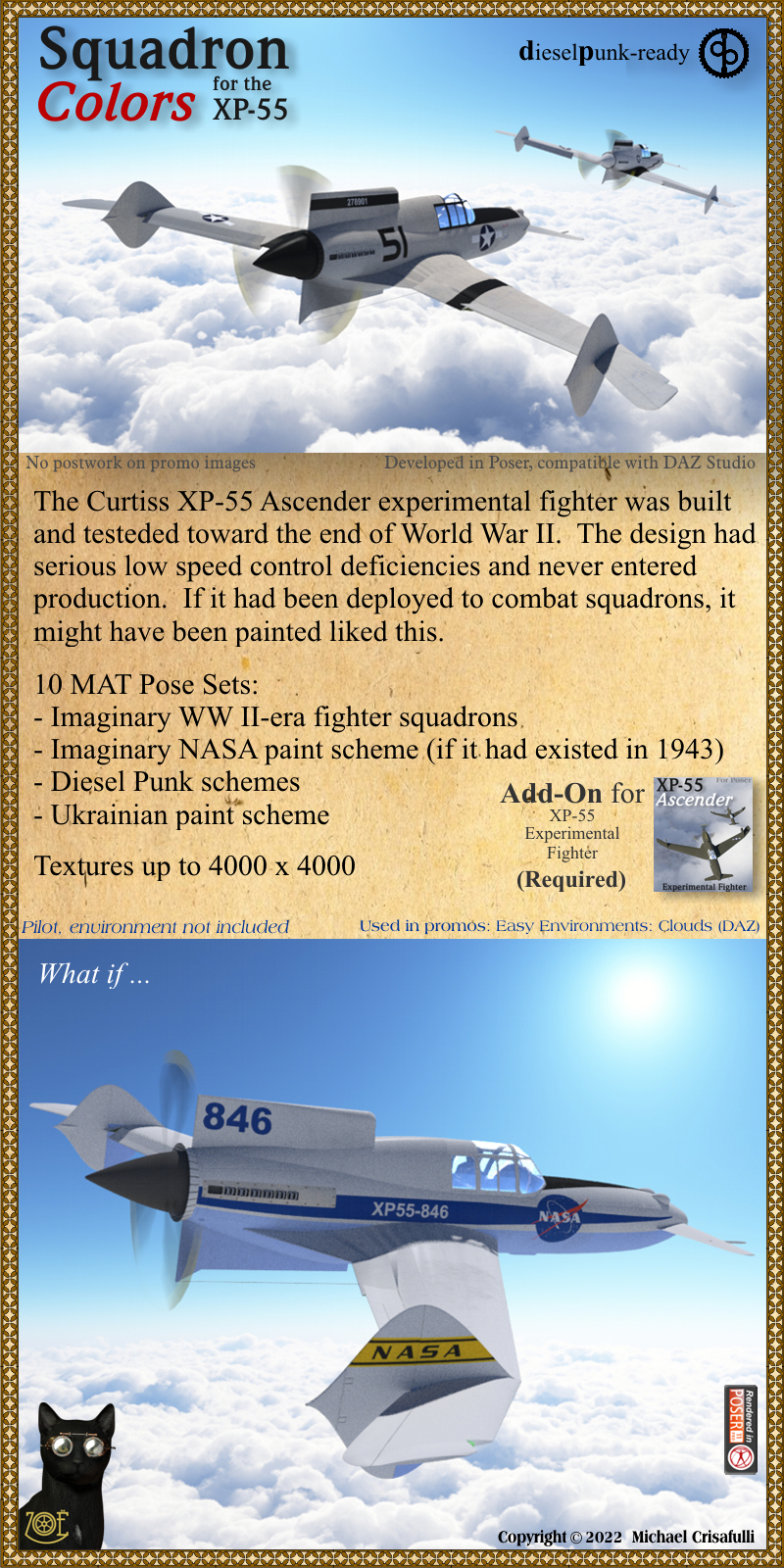 XP-55 Squadron Colors by N/A
