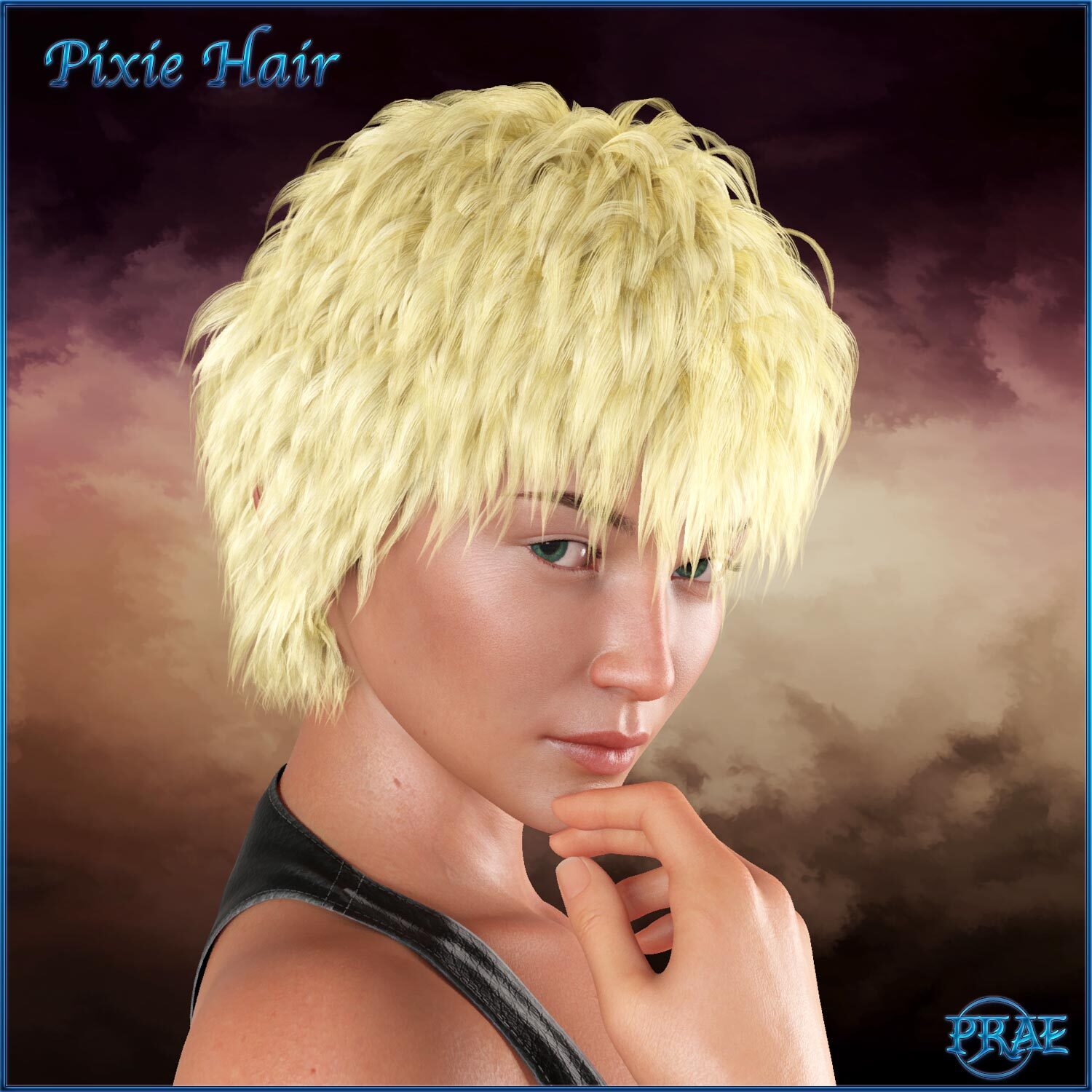 Prae-Pixie Hair For G8 Daz by N/A
