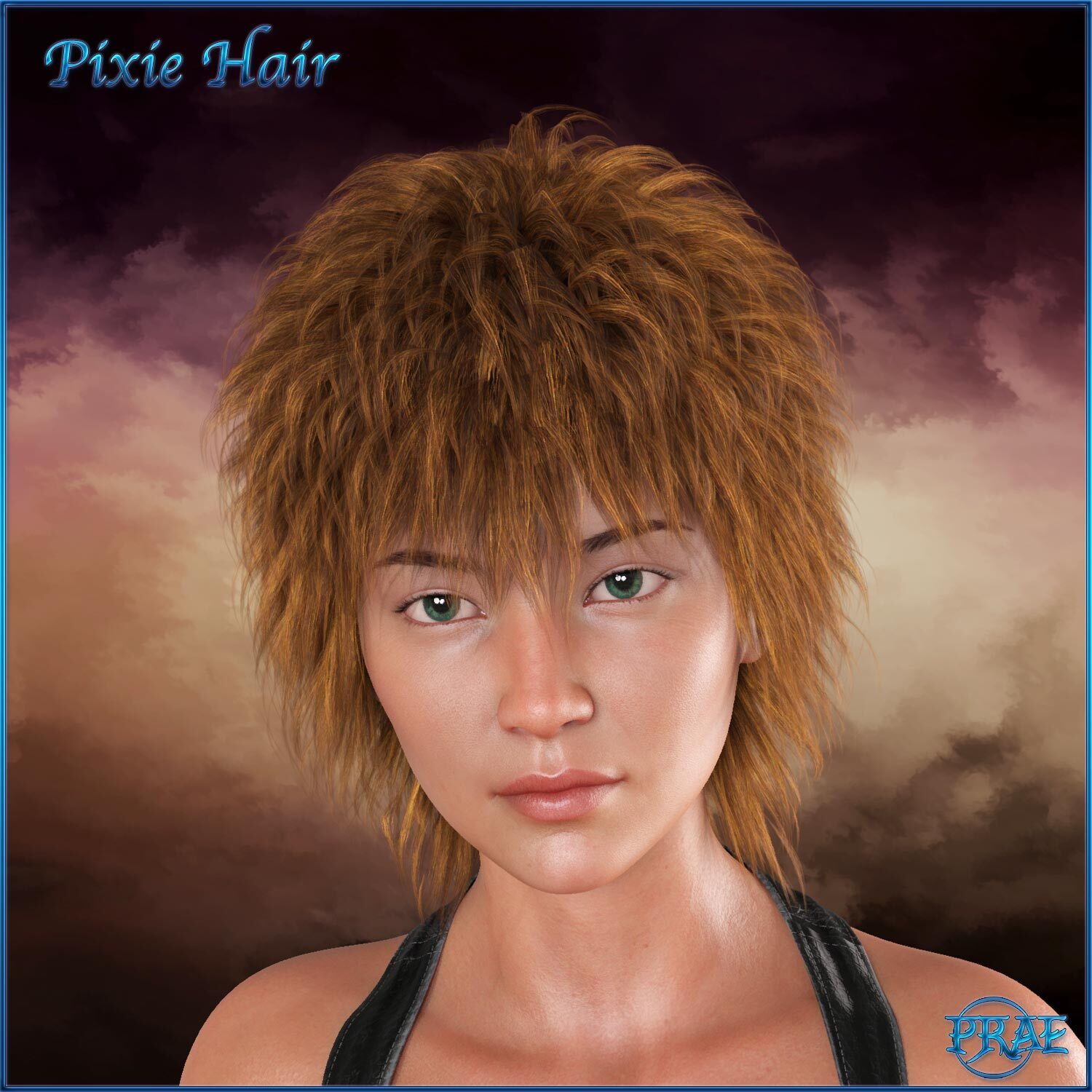 Prae-Pixie Hair For G8 Daz by N/A