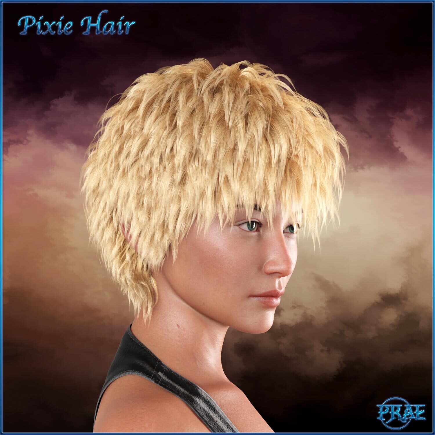 Prae-Pixie Hair For G8 Daz by N/A
