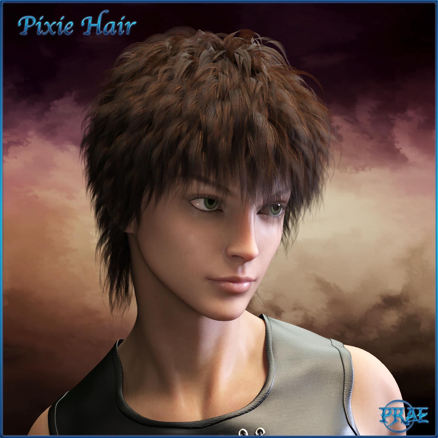Prae-Pixie Hair For G8 Daz by N/A