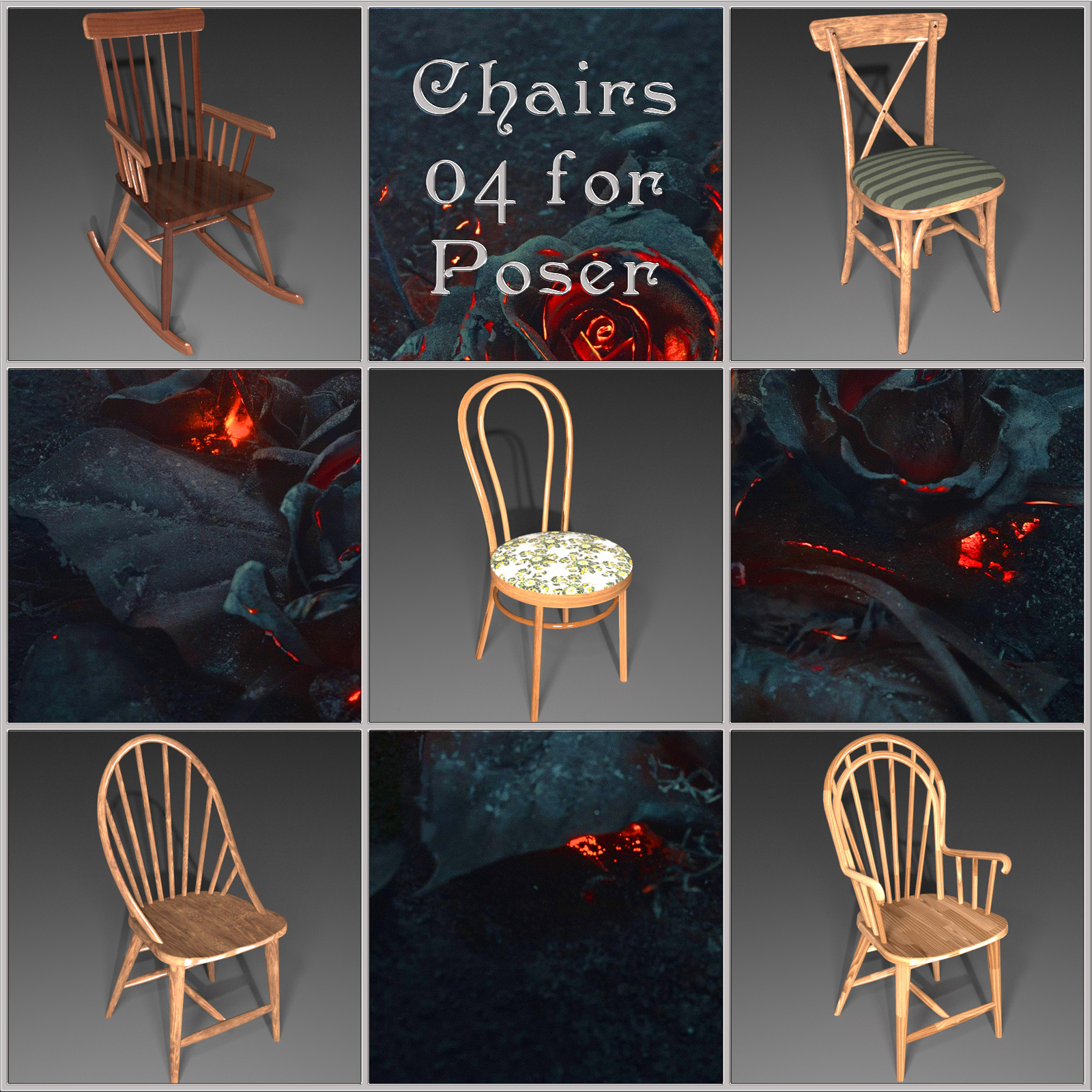 All Props Chairs 04 For Poser by N/A