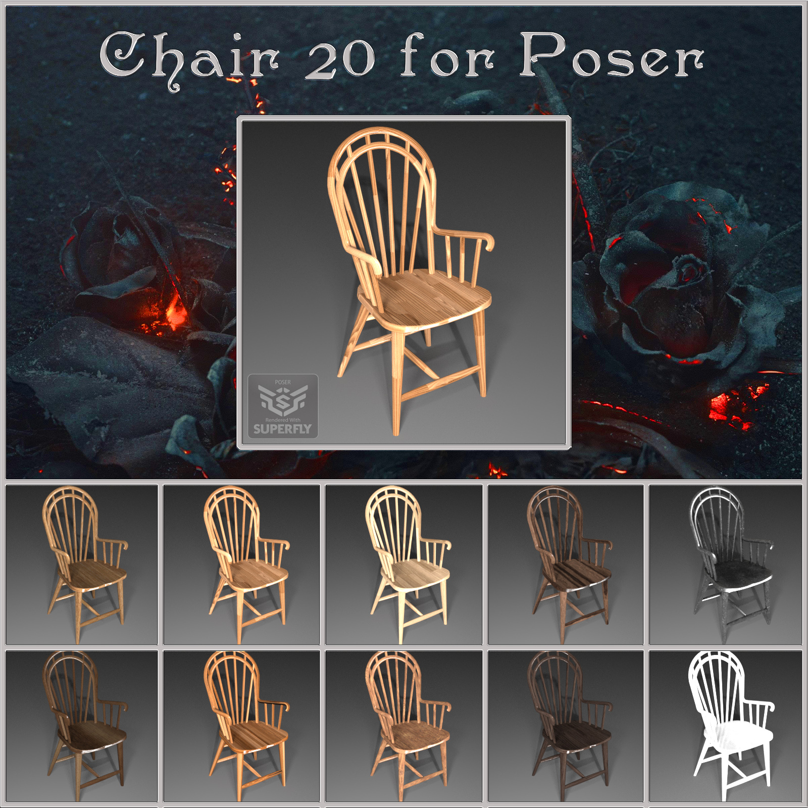 All Props Chairs 04 For Poser by N/A