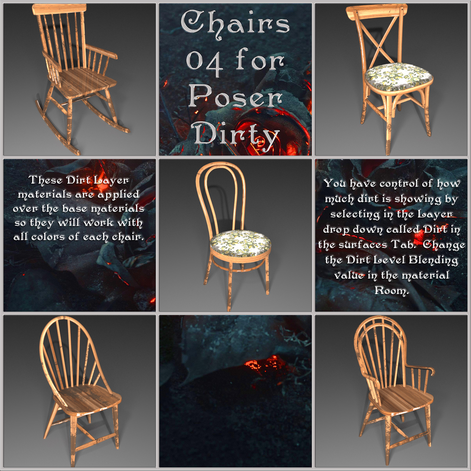 All Props Chairs 04 For Poser by N/A