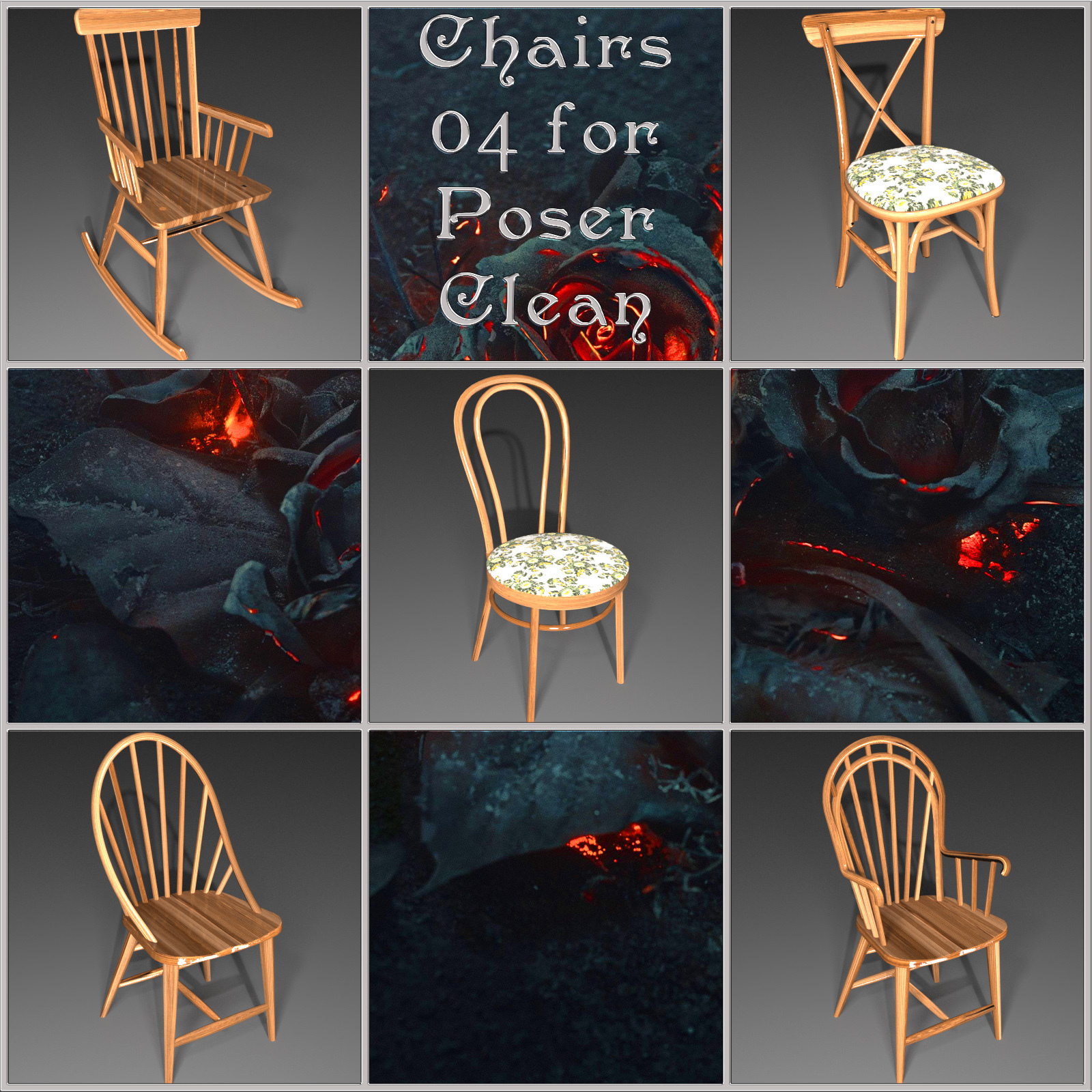 All Props Chairs 04 For Poser by N/A
