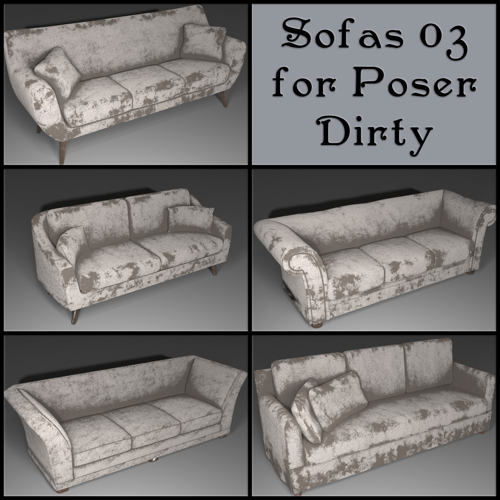All Props Sofas 03 For Poser by N/A