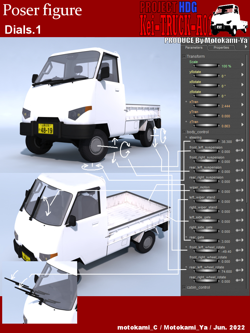 Kei-TRUCK-A01 for Poser by N/A